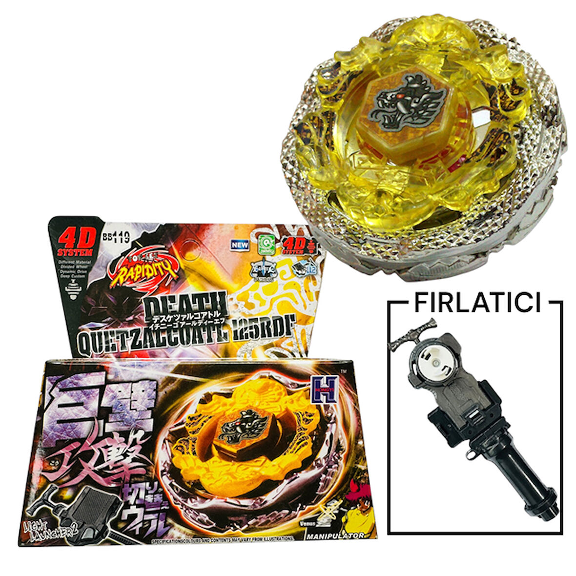 BEYBLADE BB119 Death Quetzalcoatl Metal Fusion Beybilet 4D System  -15829T-BEYBLADE EVRENI
