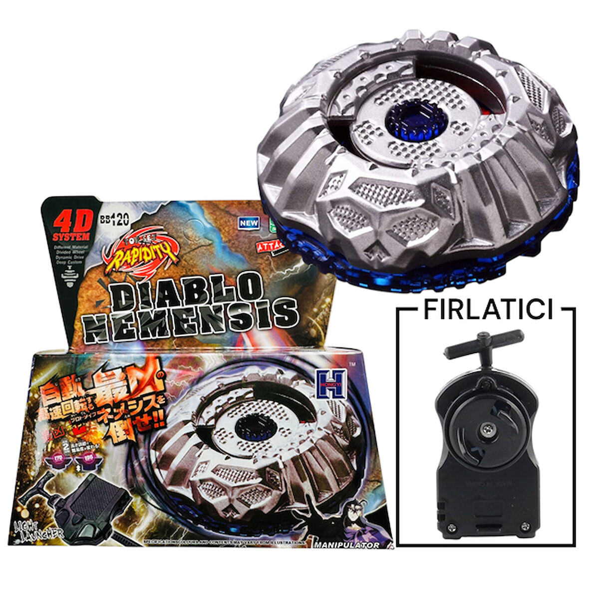 BEYBLADE BB120 Prototype Nemesis Metal Fusion Beybilet 4D System -15830-BEYBLADE EVRENI