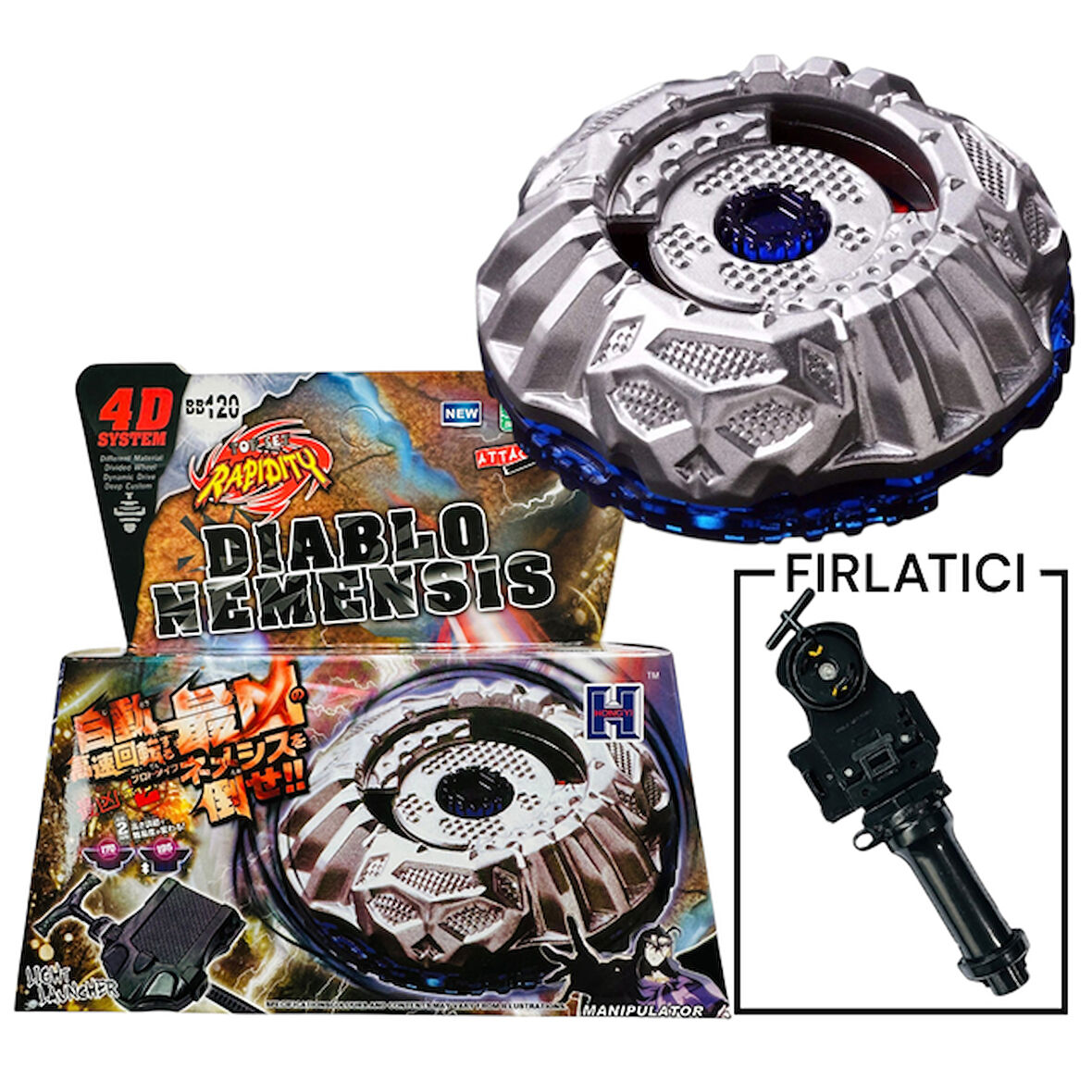 BEYBLADE BB120 Prototype Nemesis Metal Fusion Beybilet 4D System -15830T-BEYBLADE EVRENI