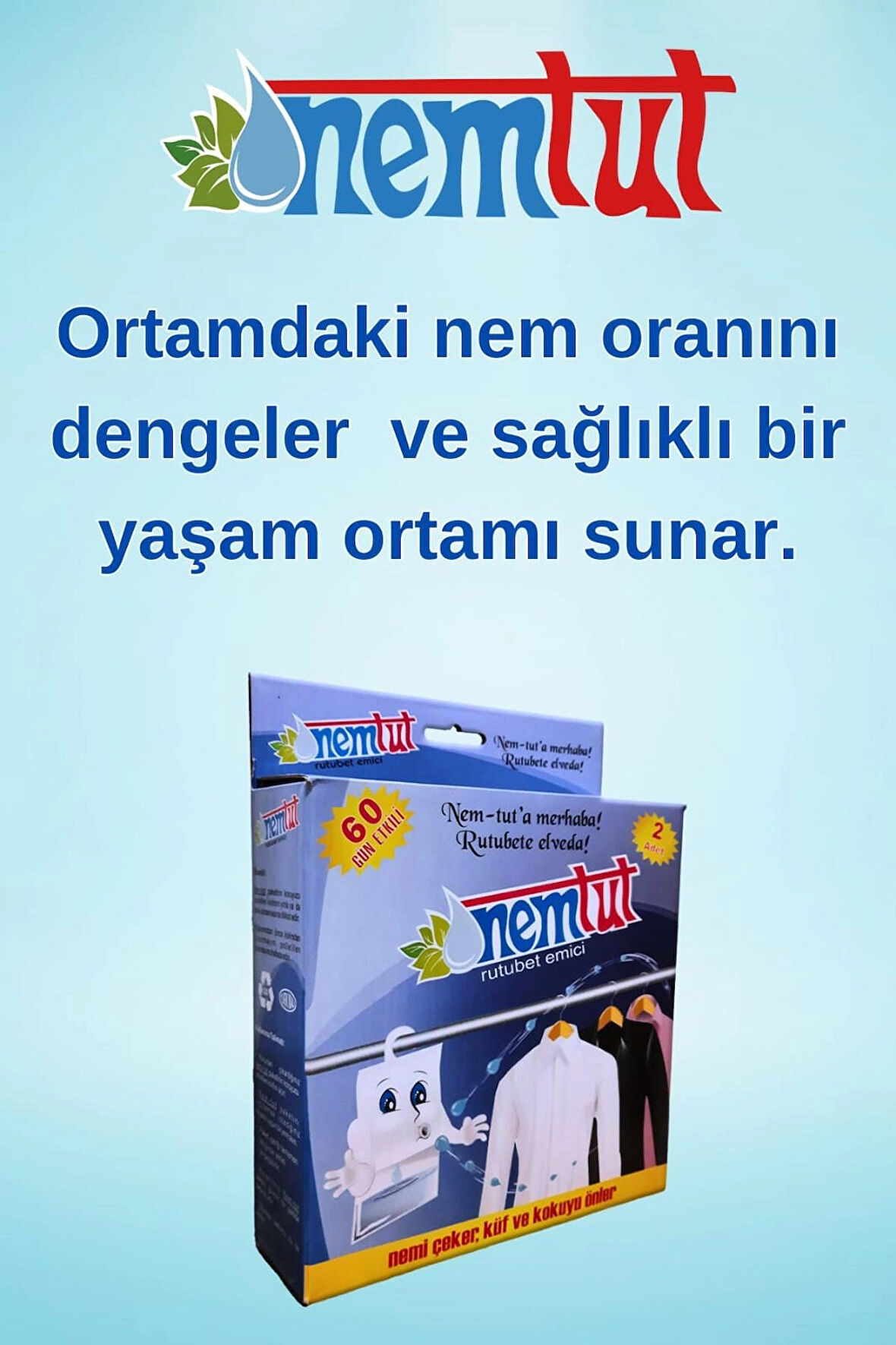 Rutubet Nem Giderici Emici Kötü Koku Küf Ve Korozyon Önleyici 1 Kutu 2 Paket 1 Kg