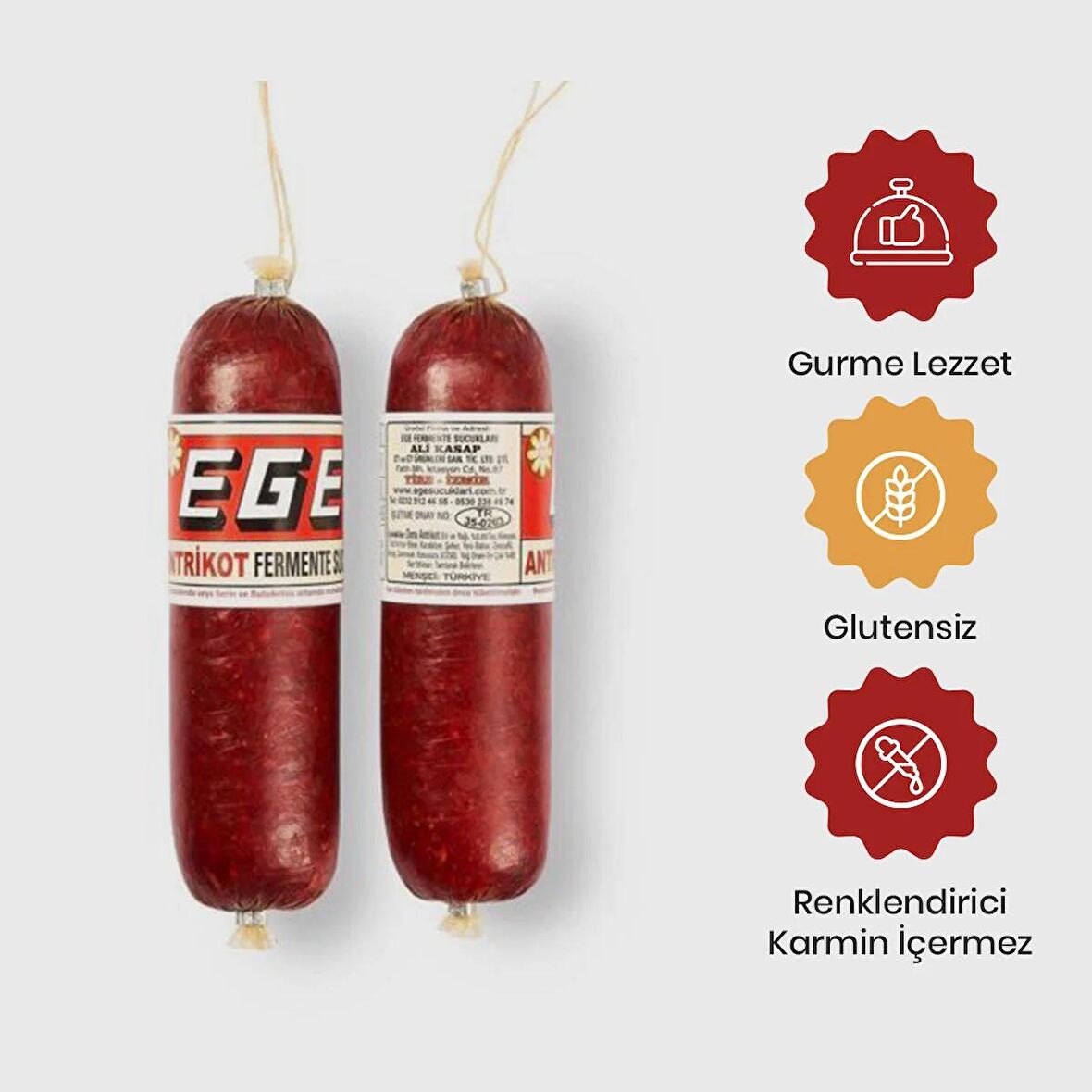 ANTRİKOT FERMENTE SUCUK (Varyant & Glutensiz) 1KG