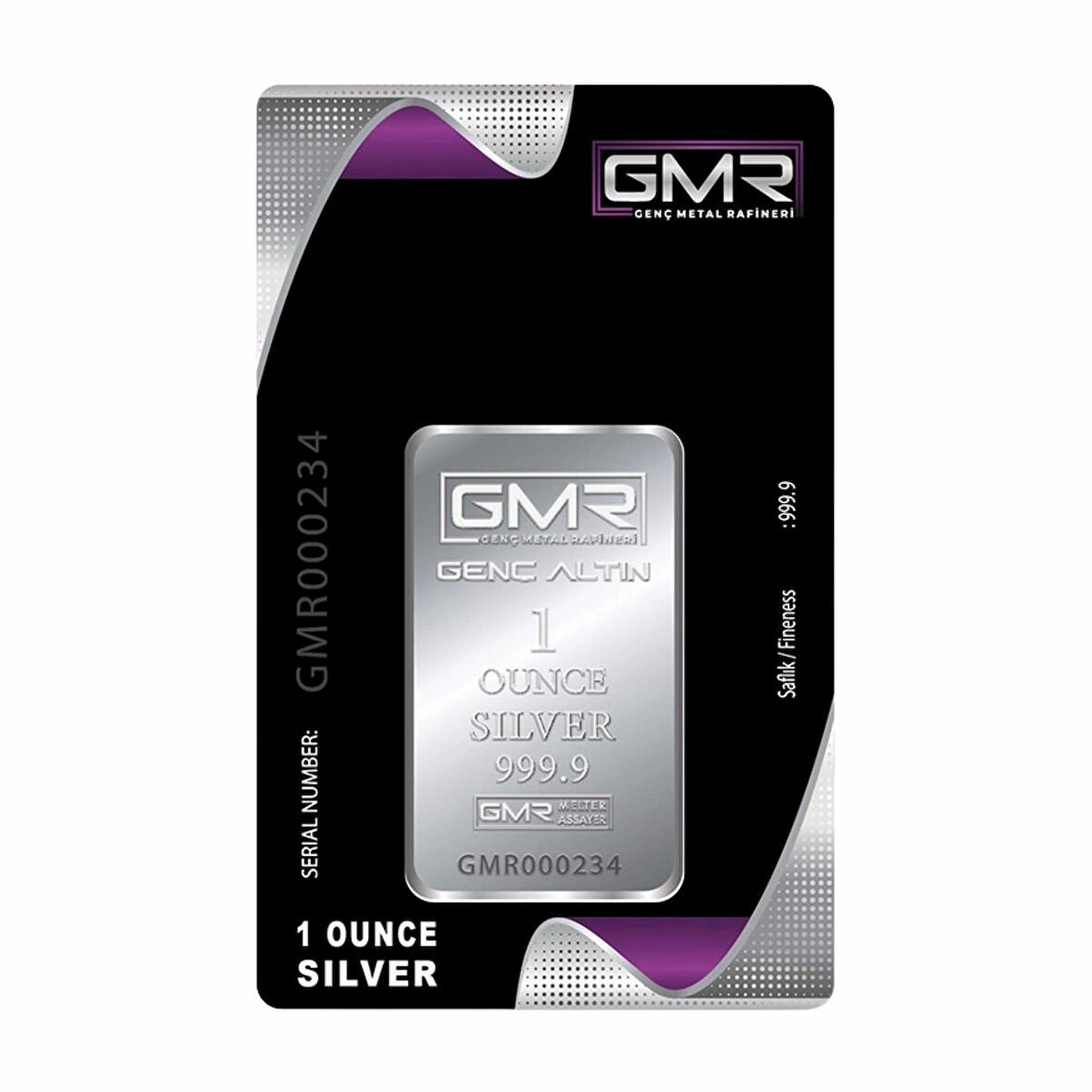 E-GÜMÜŞ 1 ONS(31.10gr) Külçe Gümüş