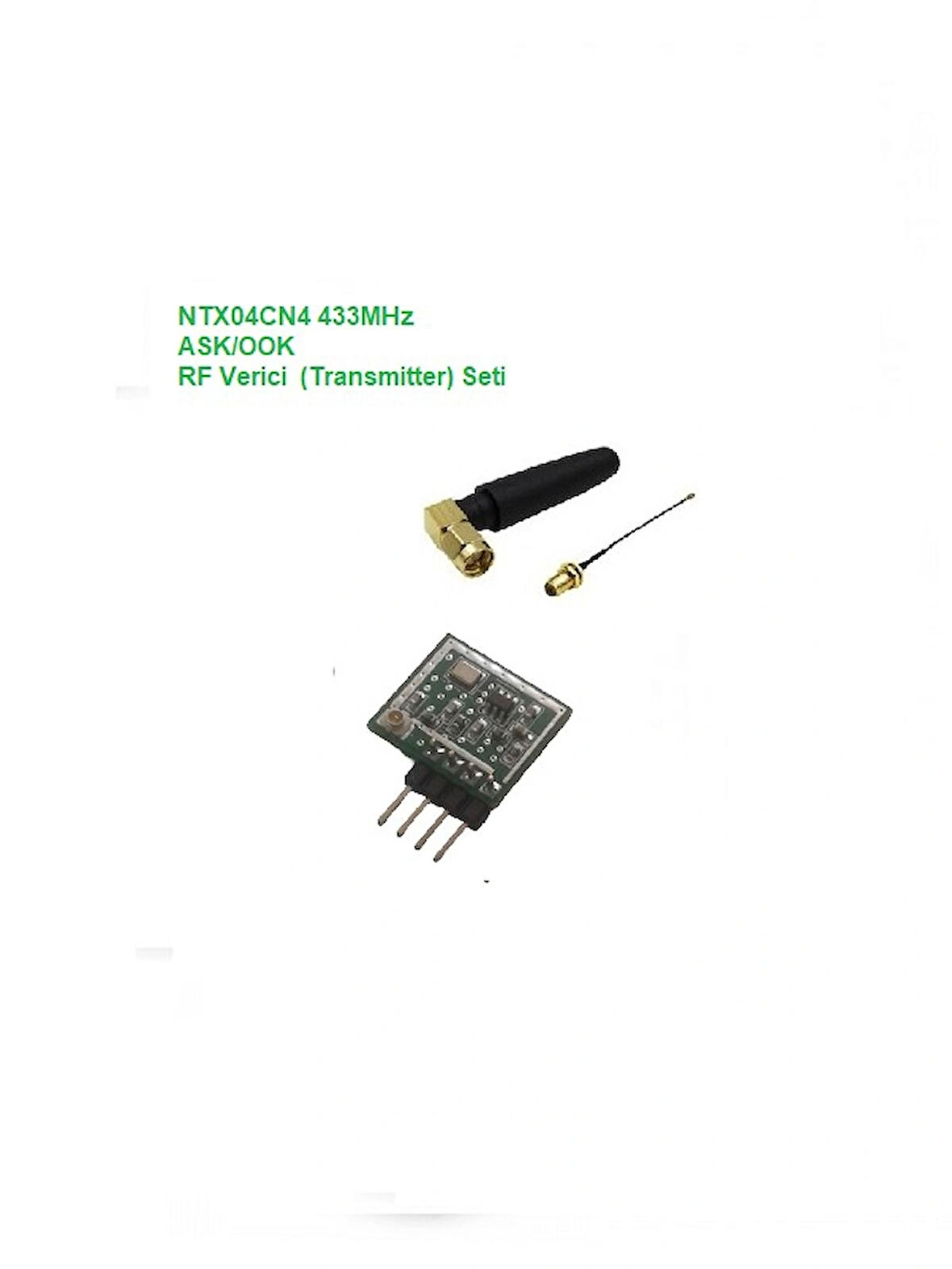 433MHz ASK/OOK RF Verici Seti (NTX04CN4-SET)