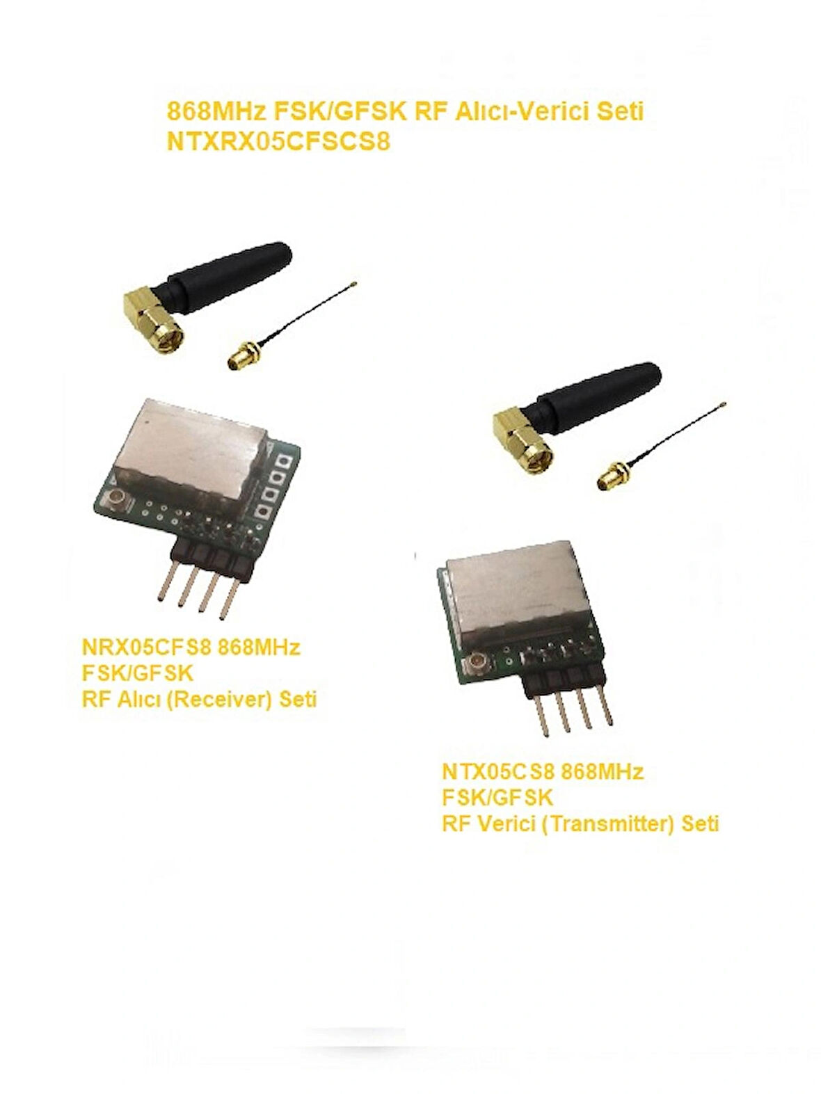 868MHz FSK/GFSK RF Alıcı Verici Seti (NTXRX05CFSCS8)