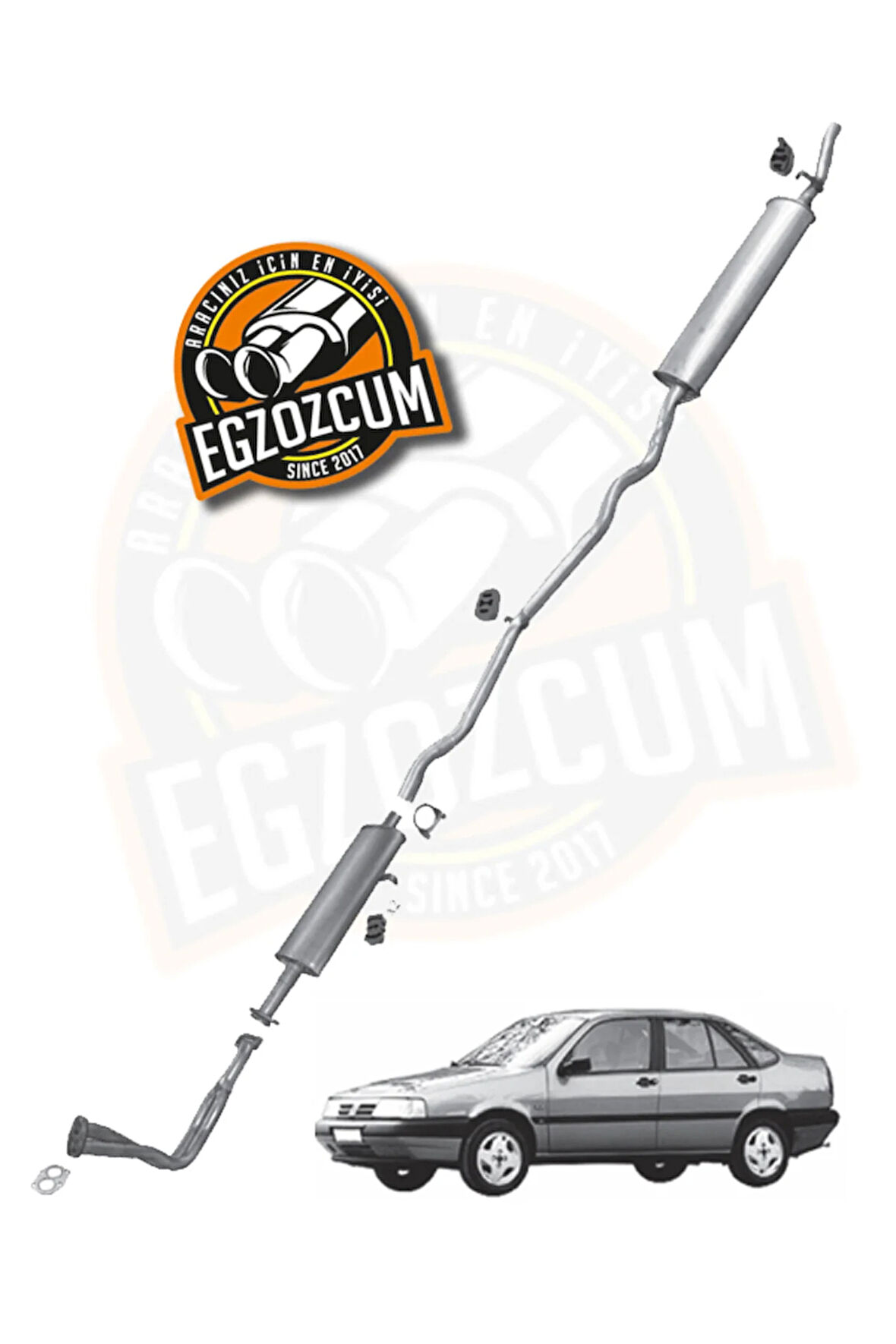 Tempra komple egzoz takımı susturucu eksoz.. Uyumlu