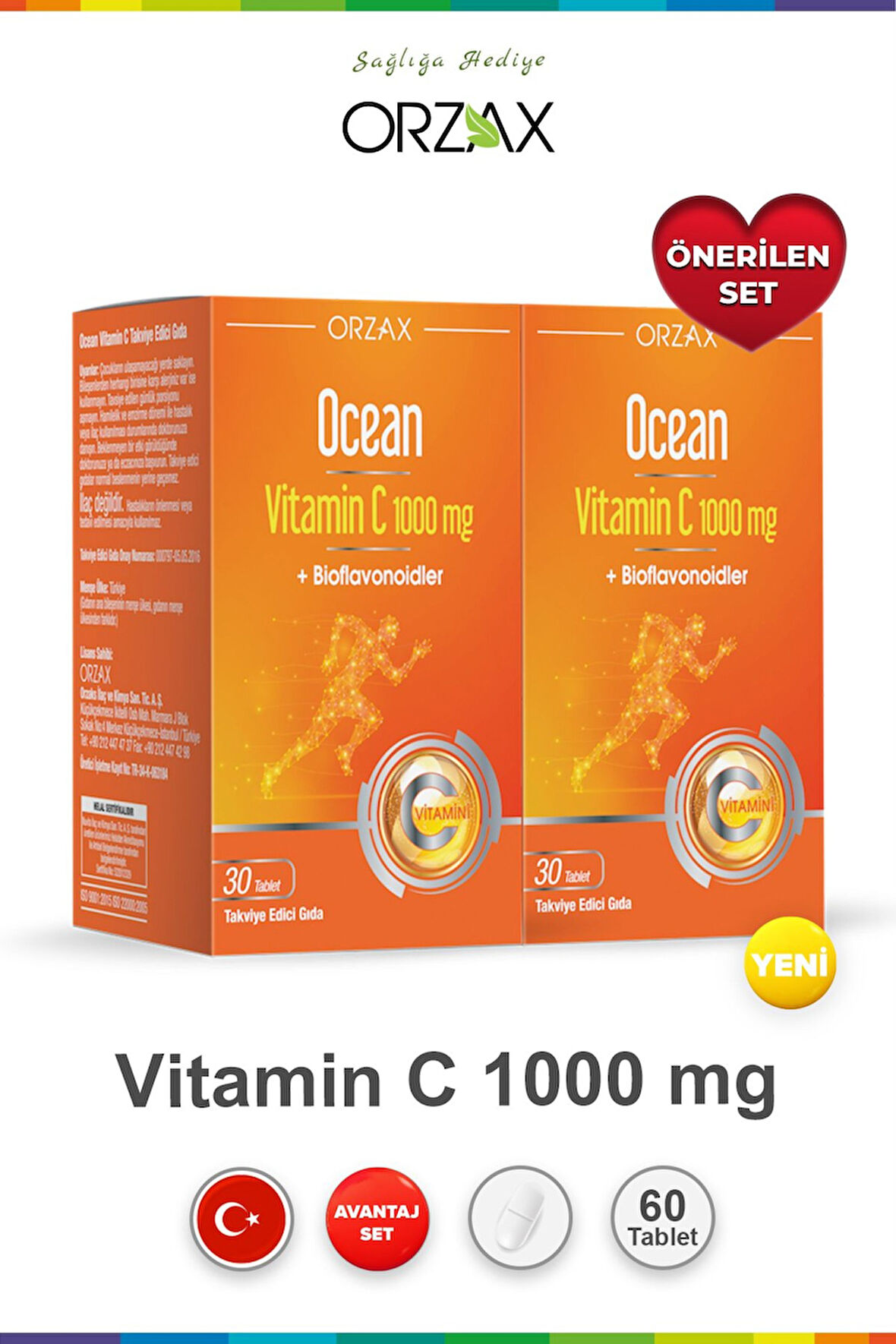Ocean Vitamin C 1000 mg 30 Tablet 2 Adet