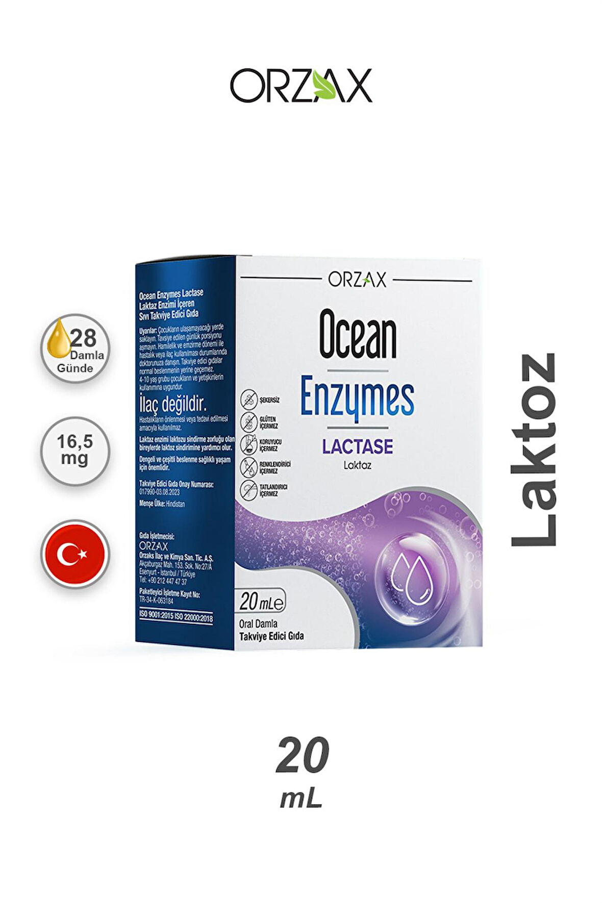 Ocean Enzymes Lactase Damla 20 ml
