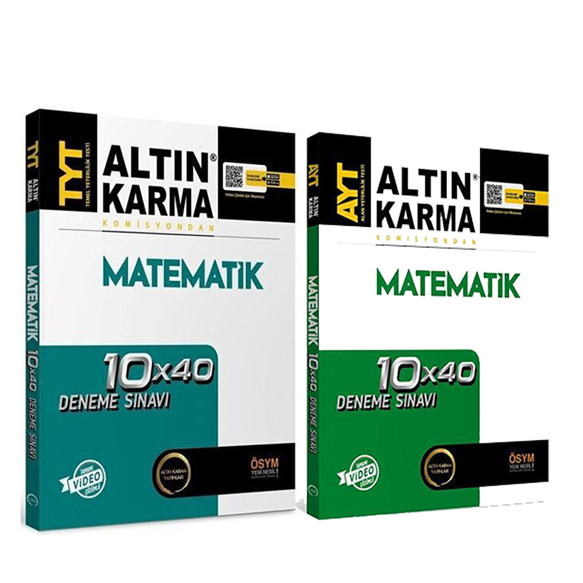 Altın Karma TYT Matematik Deneme ve AYT Matematik Deneme 2 Kitap Set