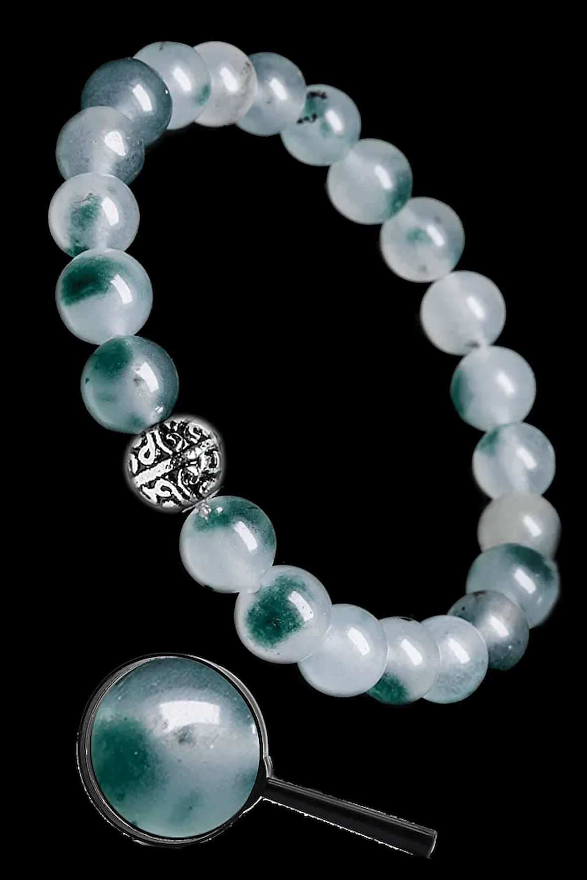 Sertifikalı Gerçek Florit Taşı Bileklik - Gümüş Aparatlı