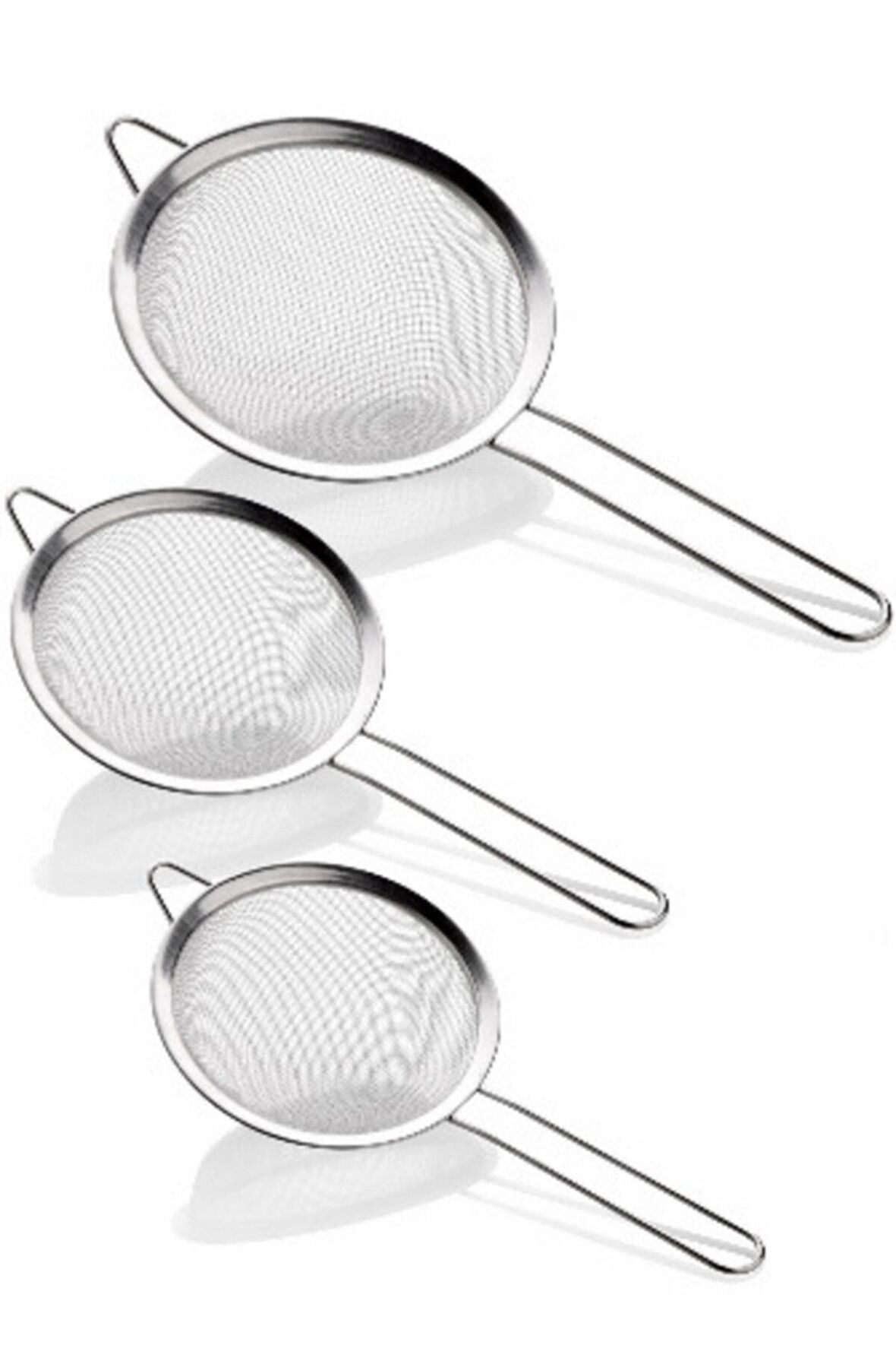 Paslanmaz Çelik Süzgeç 3 Lü (12cm 14cm 16cm)