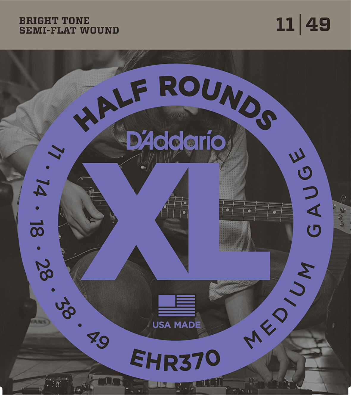 DADDARIO EHR370 ELEKTRO GİTAR TEL SETİ, 11-49, HALF ROUNDS, MEDIUM