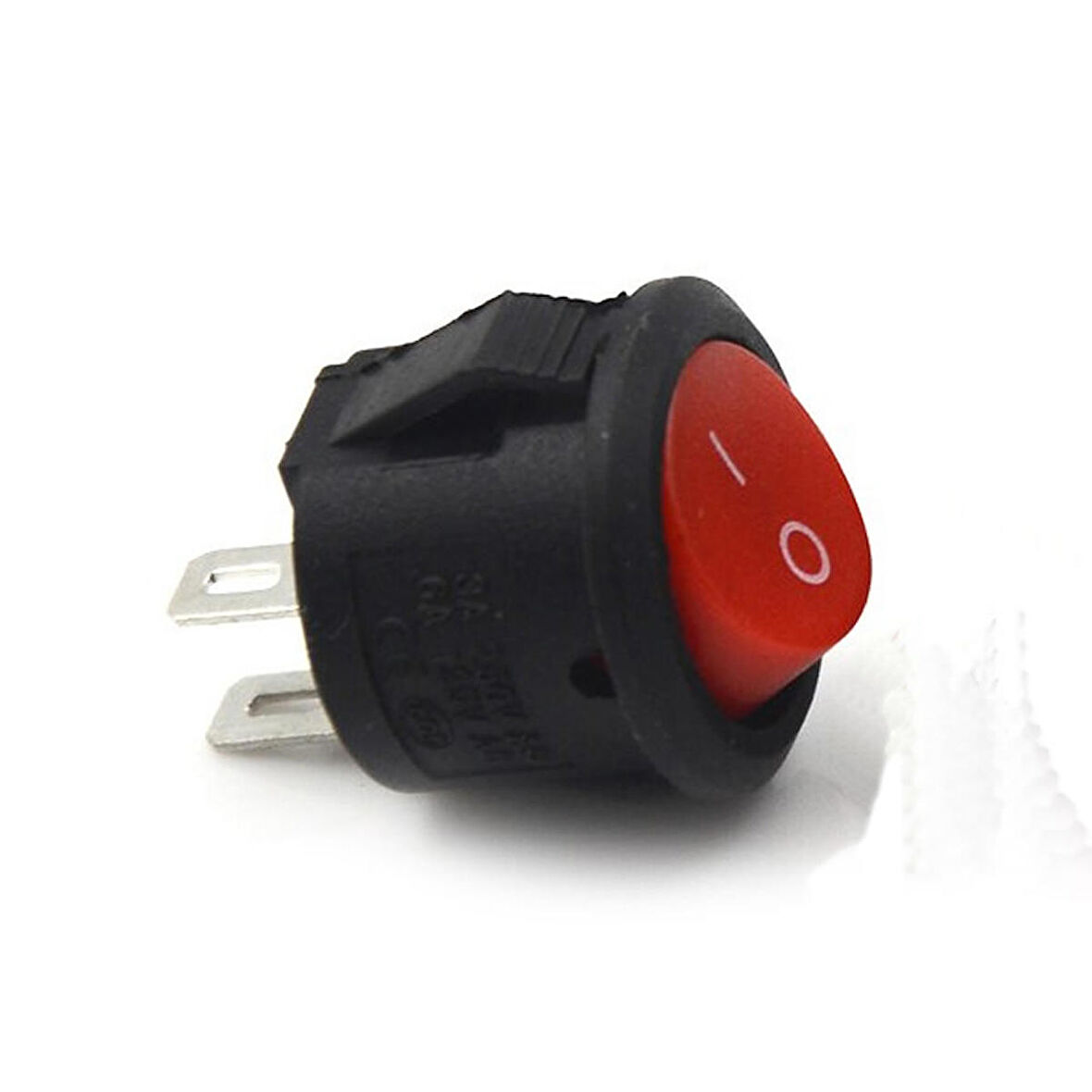 Yuvarlak 2 Pin Anahtar Rocker Switch Mini Buton Kırmızı Aç Kapa