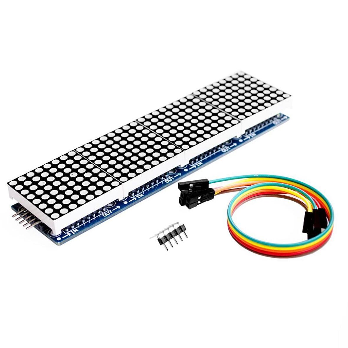 MAX7219 4lü Dot Matrix Modül 64 Nokta Led Ekran 5V 8x8 Matris