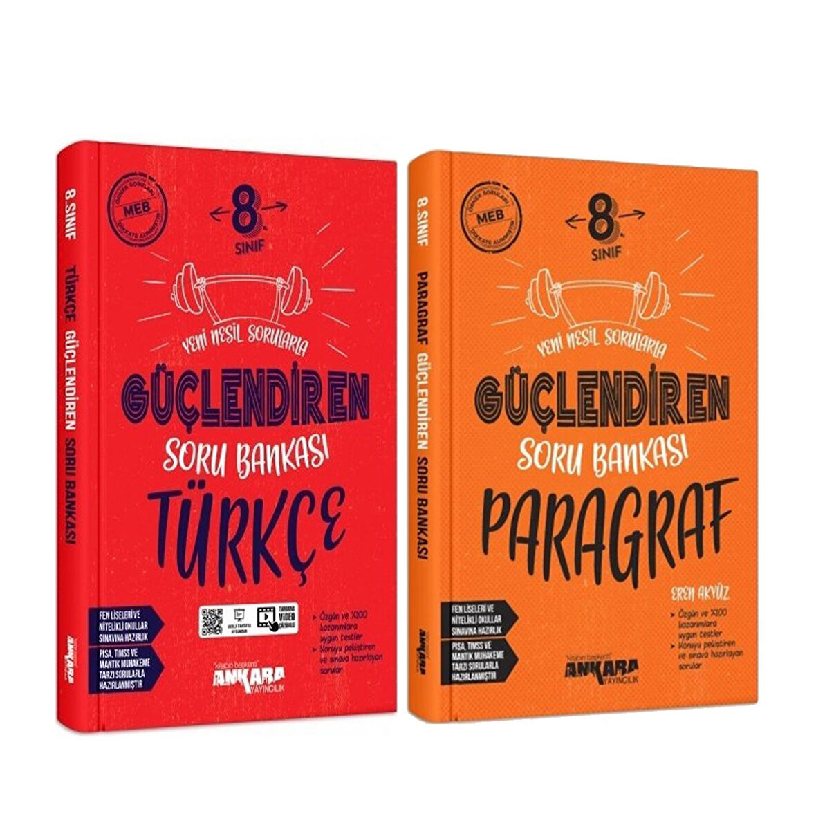 Ankara Yayıncılık 8.Sınıf Türkçe ve Paragraf Soru Bankası Seti 2 Kitap