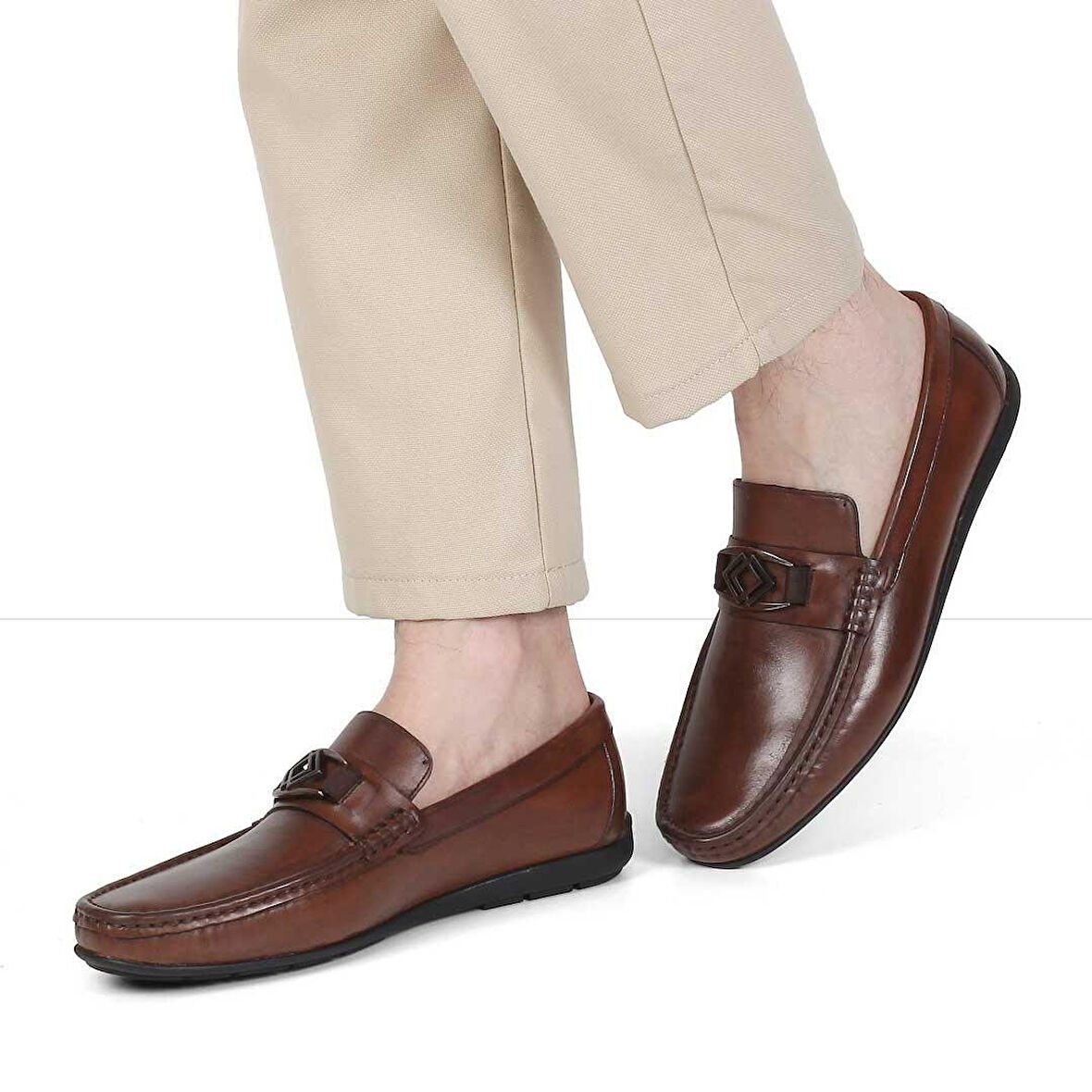 Fosco 3204 Erkek Deri Leoafer Ayakkabı