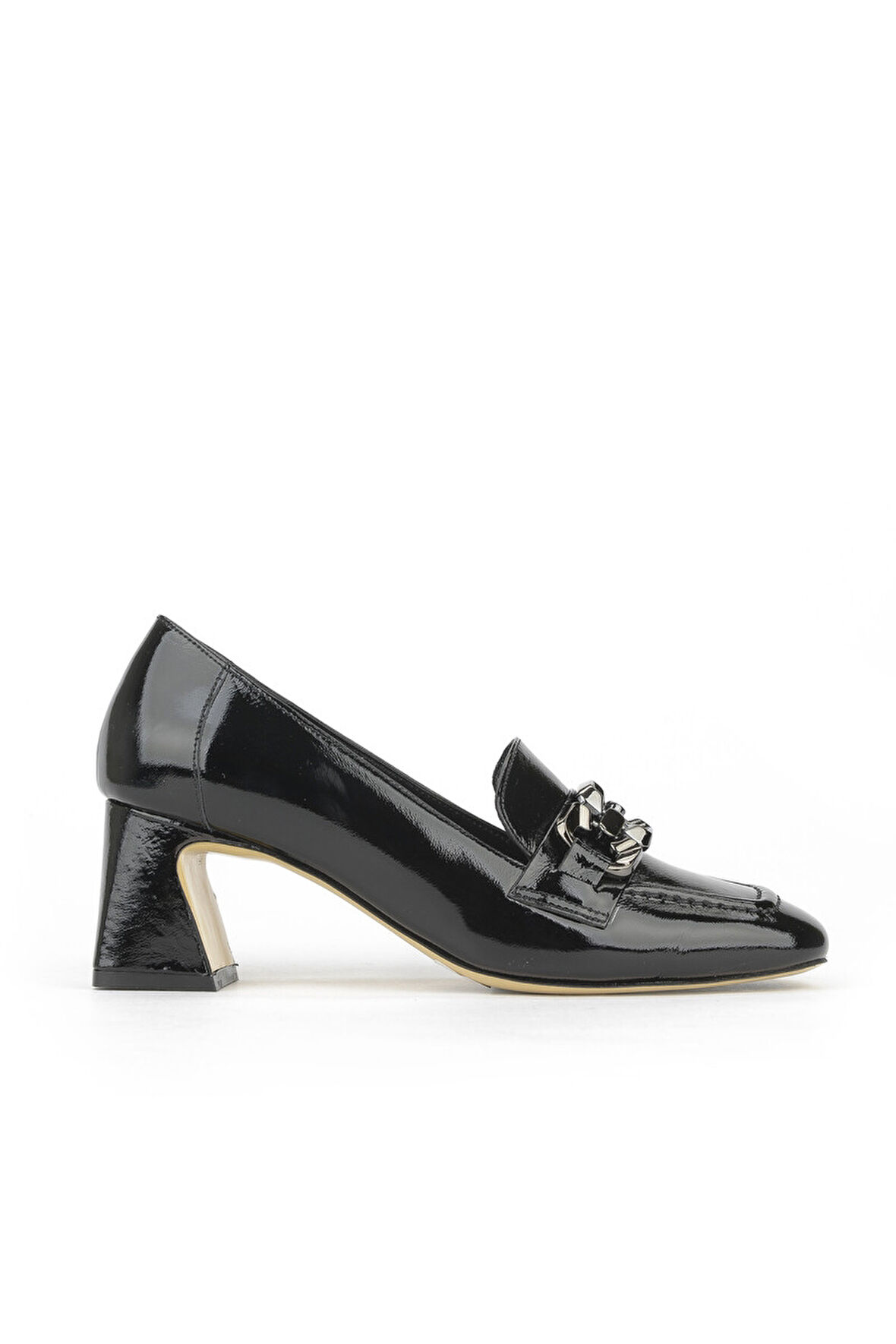 Nish Exclusive 2549 Kadın Tokalı Kısa Topuk Stiletto