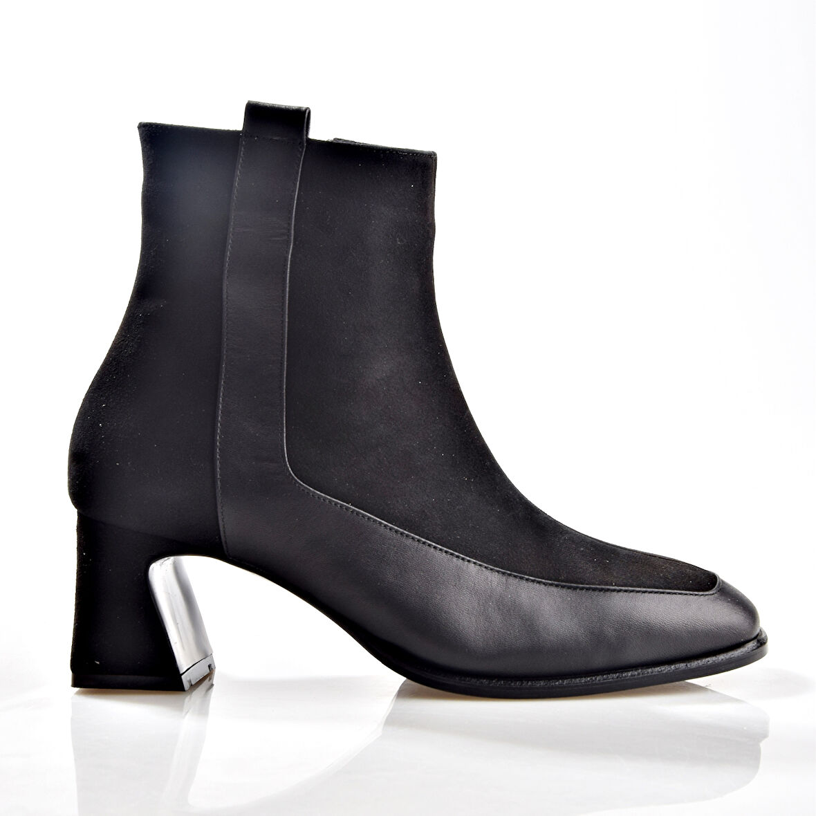 Nish Exclusive 2596 Kadın Deri Topuklu Bot