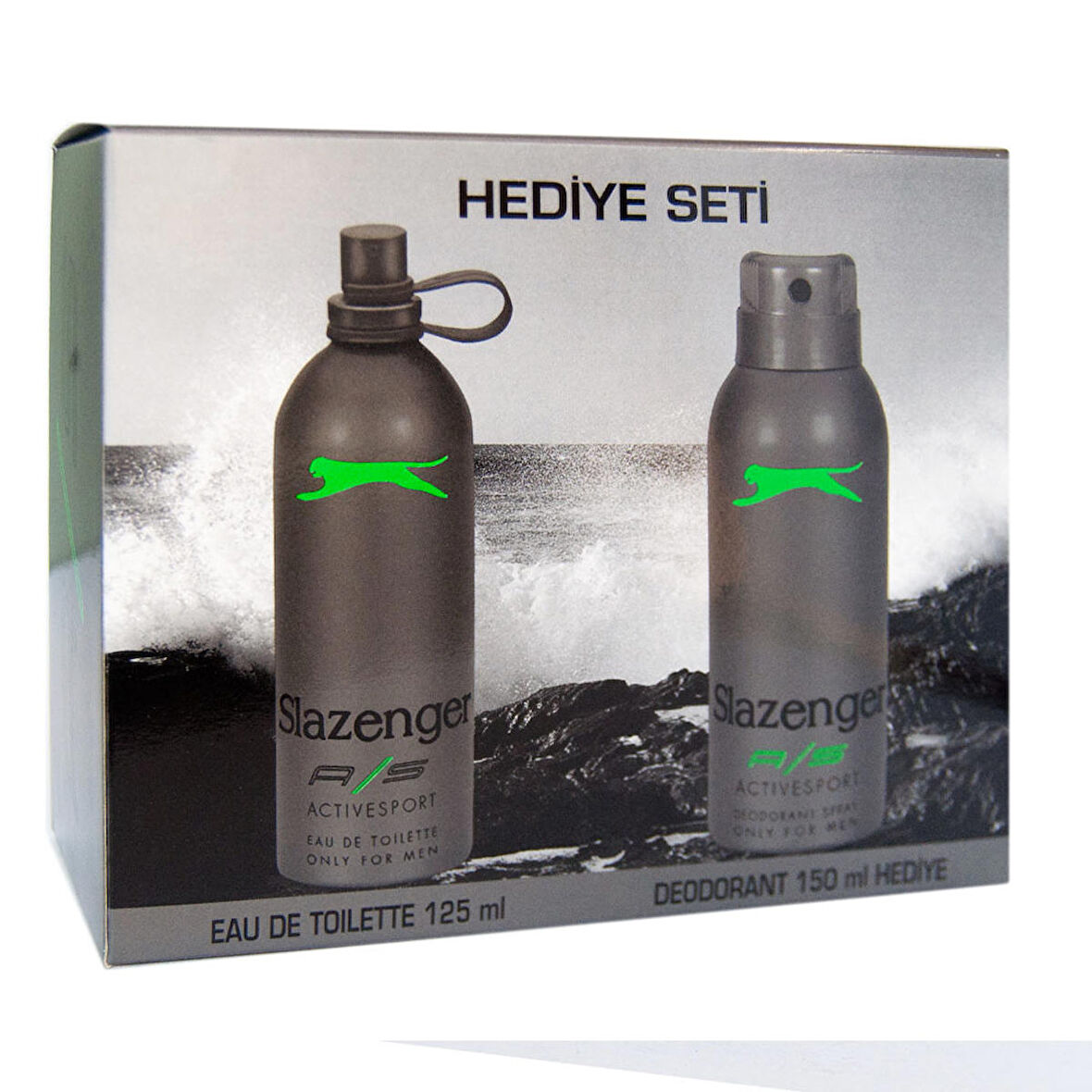 Slazenger Edt Active Sport 125 ML+Deodorant Yeşil x 3 Adet