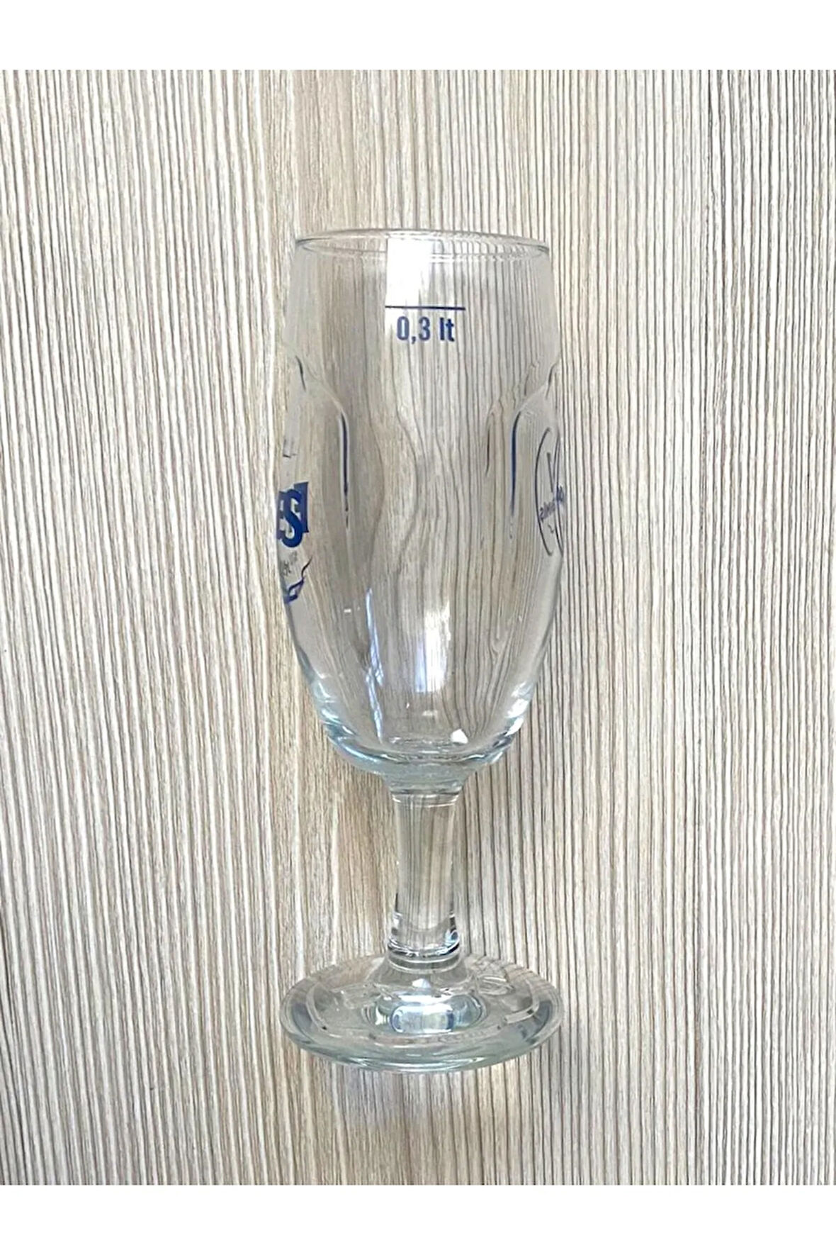 0.3LT BİRA BARDAĞI MAVİ YAZILI BİRA BARDAĞI