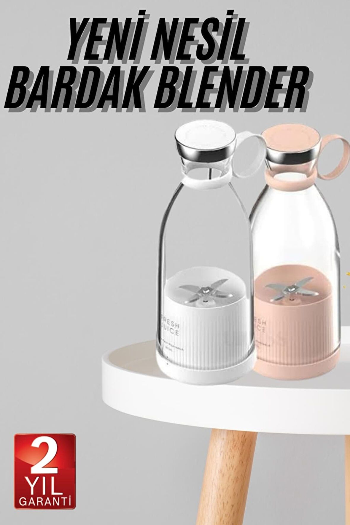 Kablosuz Şarjlı Blender | Taşınabilir Mini Smoothie Hazırlayıcı