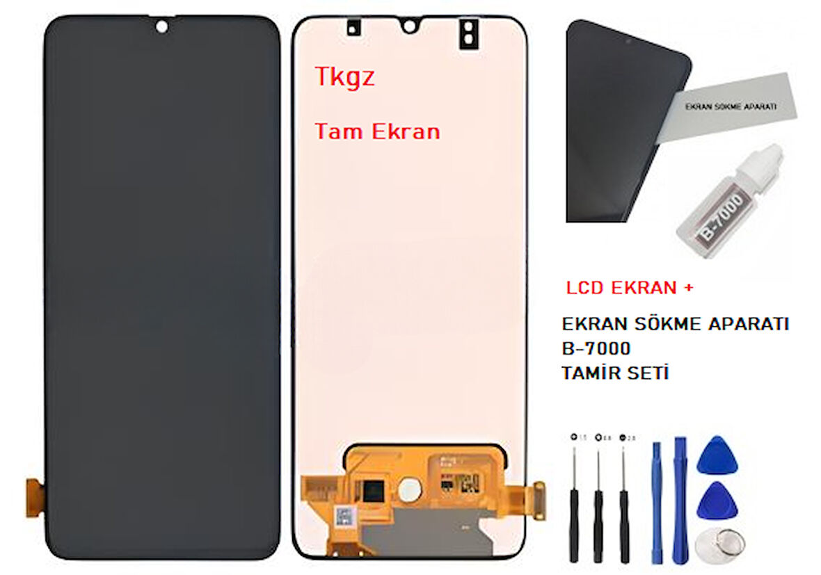 Samsung Galaxy A70 - SM-A705 Lcd Ekran Dokunmatik Orijinal Kalite + B-7000 + TAMİR SETİ