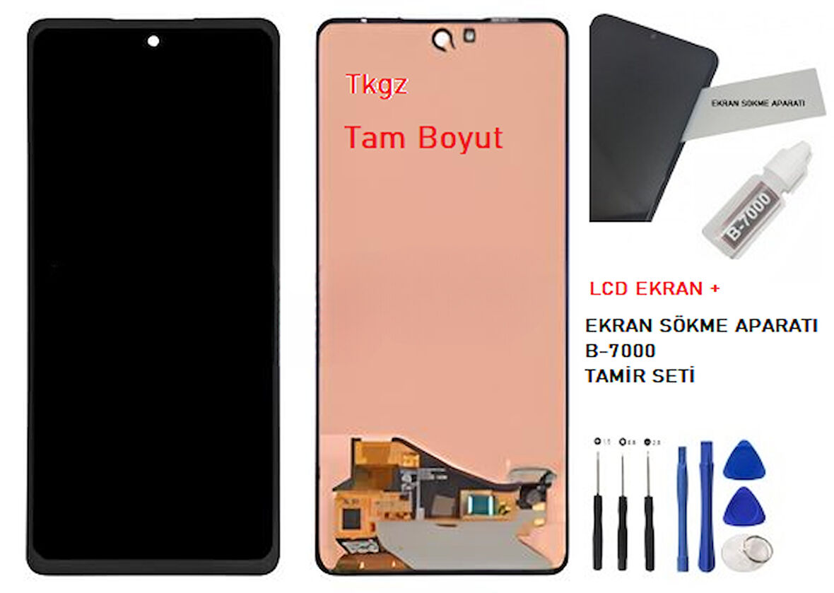 Samsung Galaxy A72 - SM-A725 Lcd Ekran Dokunmatik Orijinal Kalite + B-7000 + TAMİR SETİ