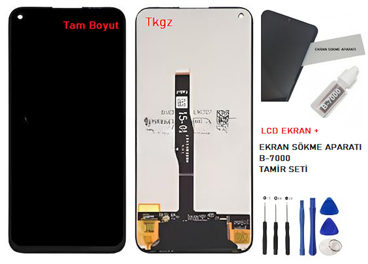 Huawei Uyumlu P40 Lite Lcd Ekran Dokunmatik Orijinal Kalite + B-7000 + TAMİR SETİ