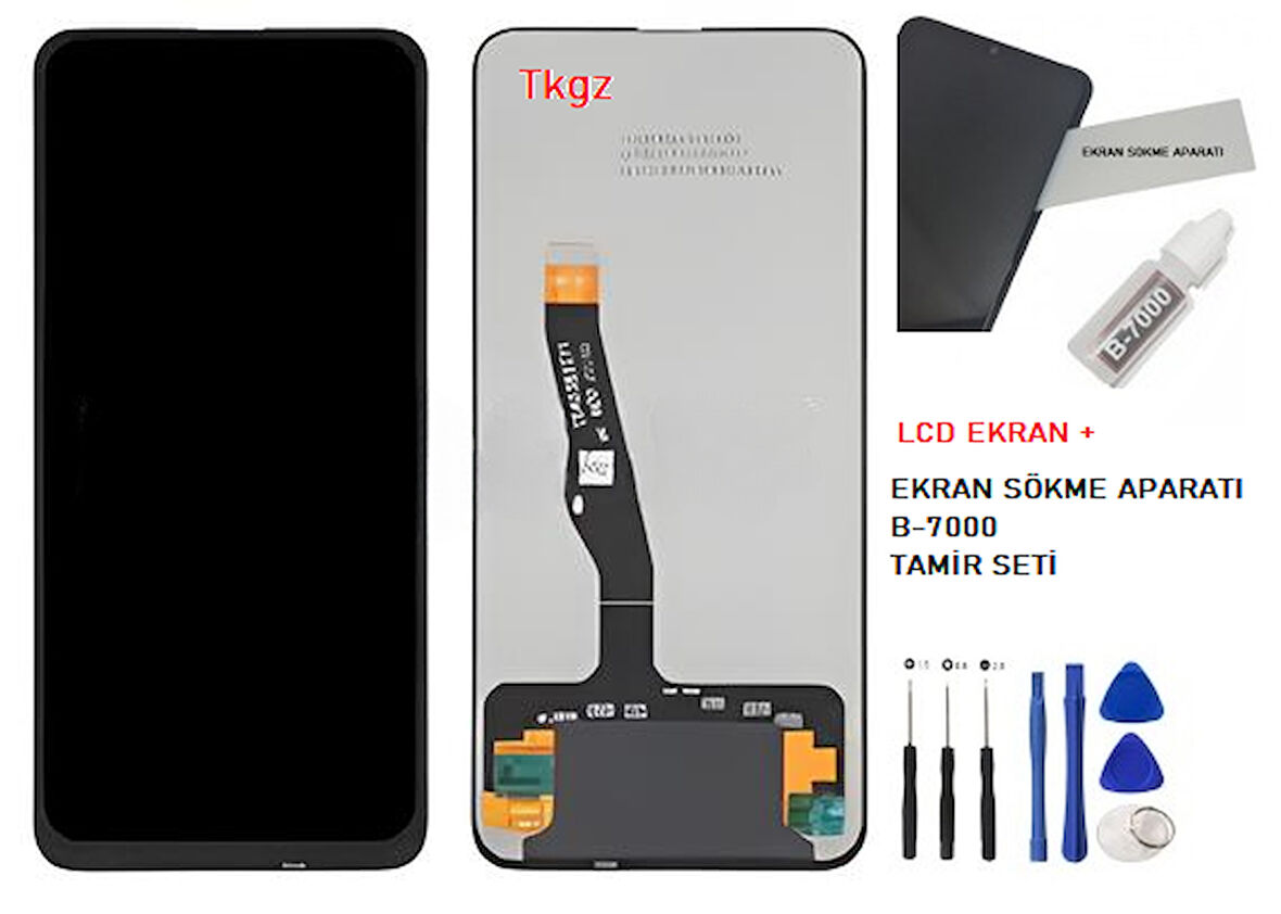Huawei Uyumlu P Smart PRO Lcd Ekran Dokunmatik Orijinal Kalite + B-7000 + TAMİR SETİ