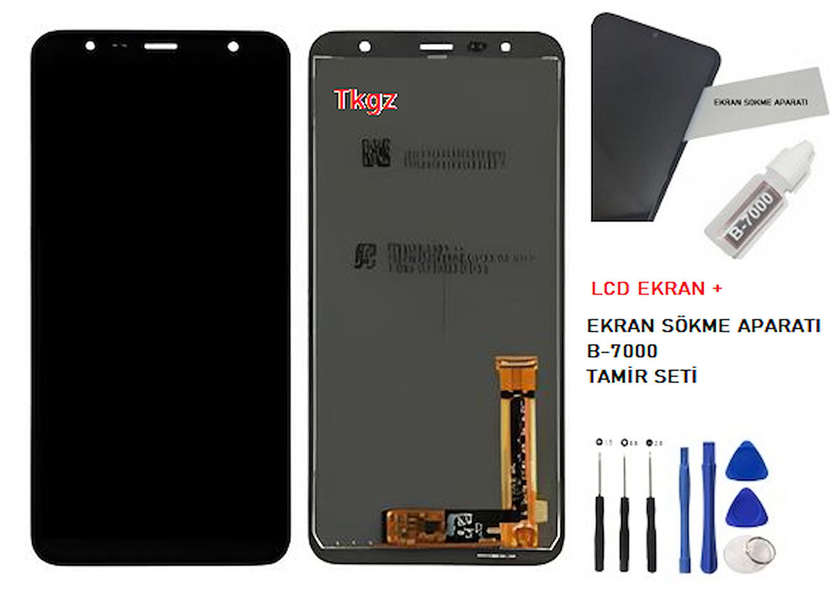 Samsung Galaxy J6 PLUS - SM-J610F Lcd Ekran Dokunmatik Orijinal Kalite + B-7000 + TAMİR SETİ
