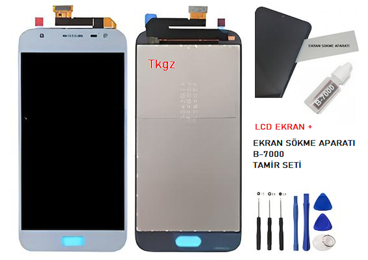 Samsung Galaxy J3 PRO - SM-J330F Lcd Ekran Dokunmatik Orijinal Kalite MAVİ + B-7000 + TAMİR SETİ