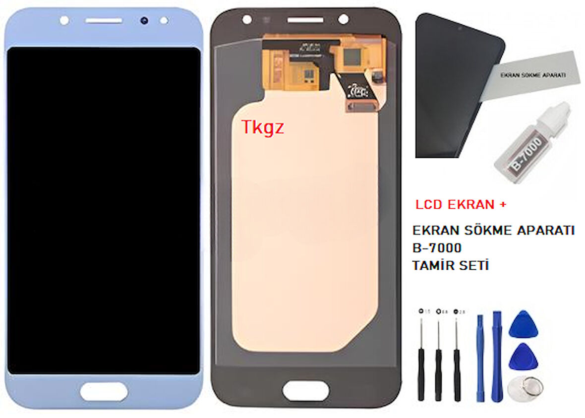 Samsung Galaxy J5 PRO - SM-J530F Lcd Ekran Dokunmatik Orijinal Kalite MAVİ + B-7000 + TAMİR SETİ