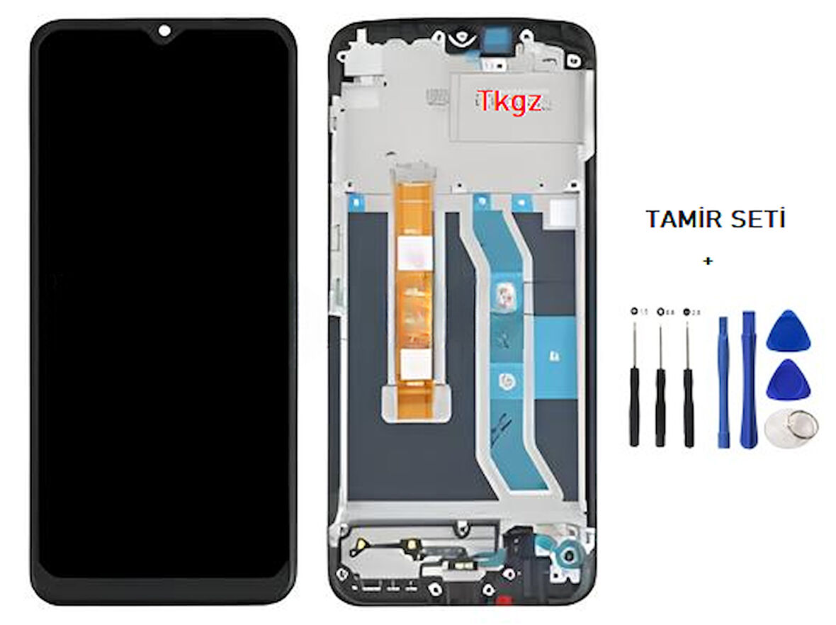 Oppo Realme C21Y Lcd Ekran Dokunmatik Orijinal Kalite ÇITALI + TAMİR SETİ