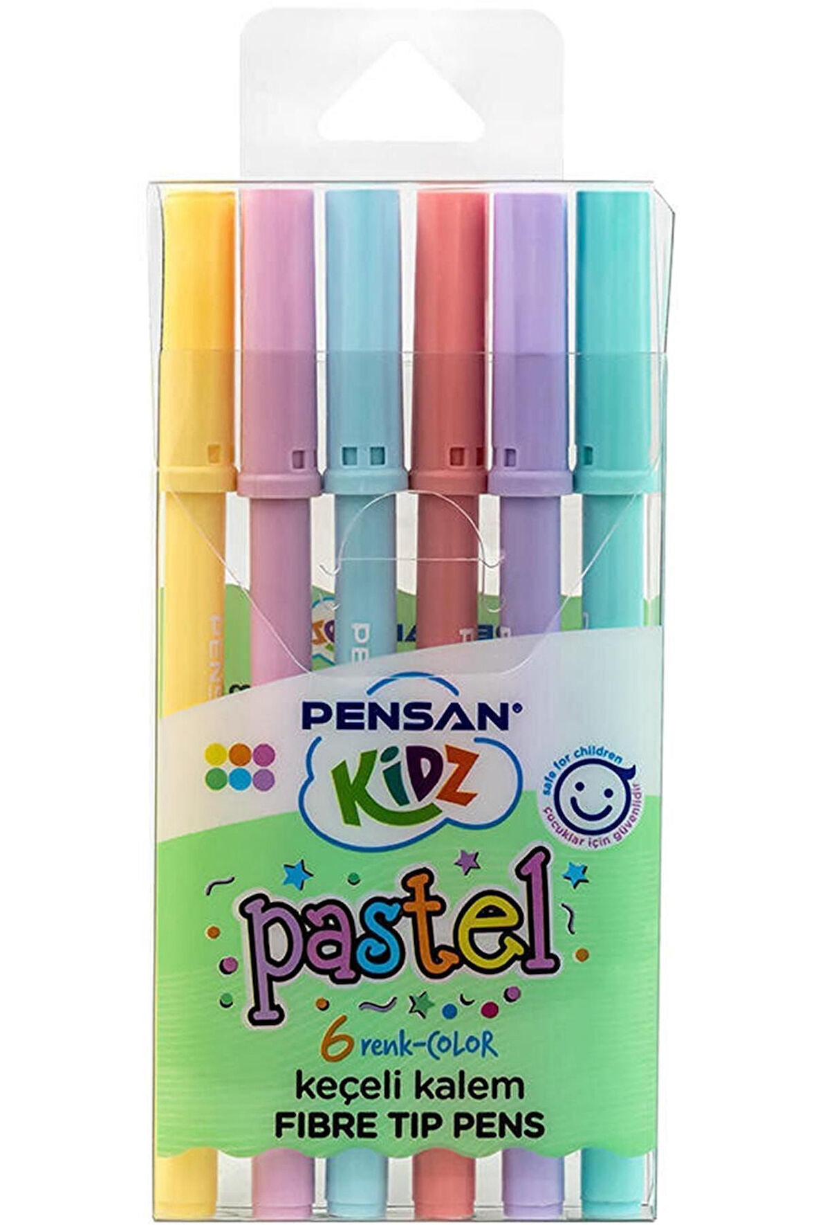 Kidz Keçeli Boya Kalemi 6 Renk Pastel