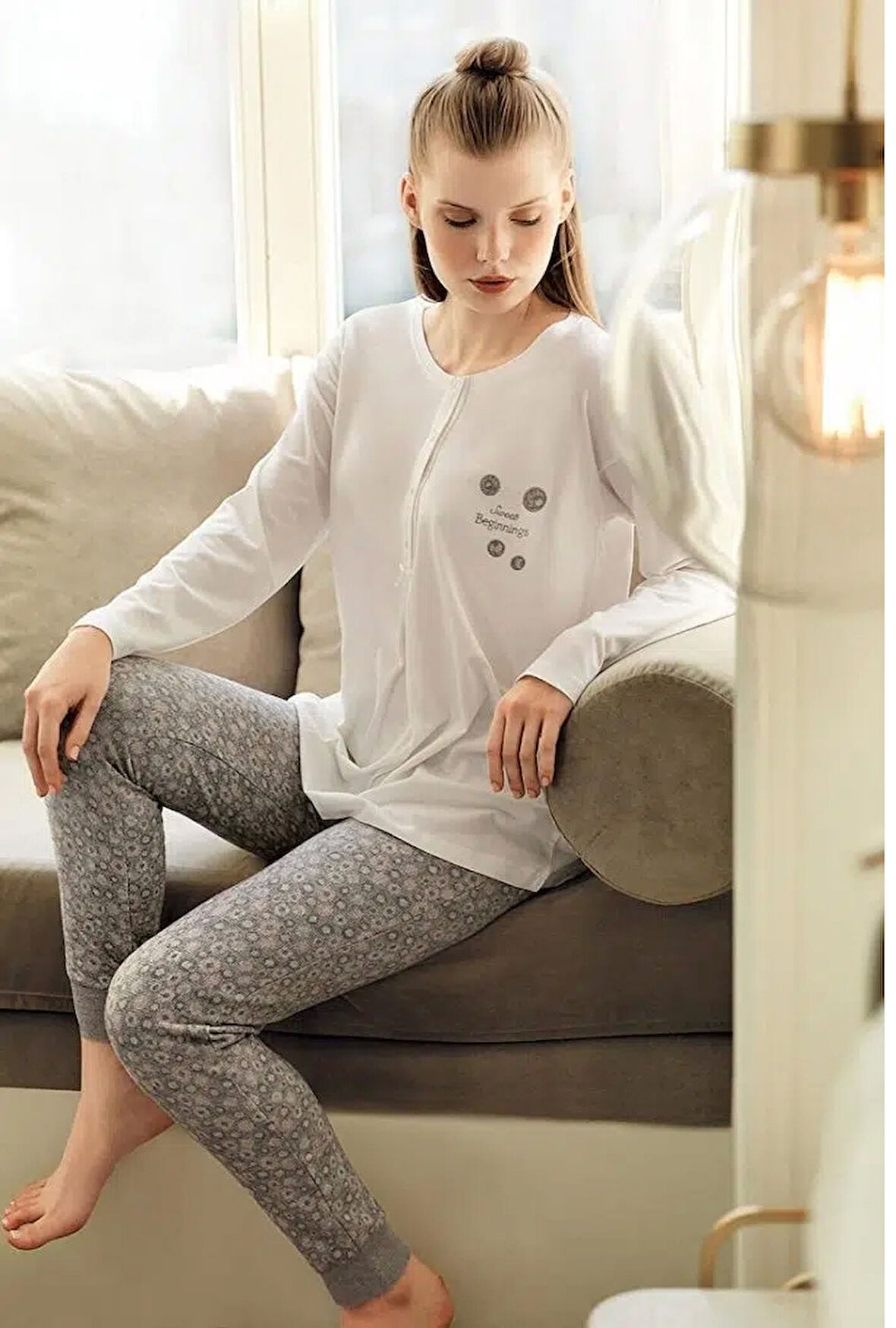 Eterelle  11301 Kadın Sabahlıklı Pijama Takımı