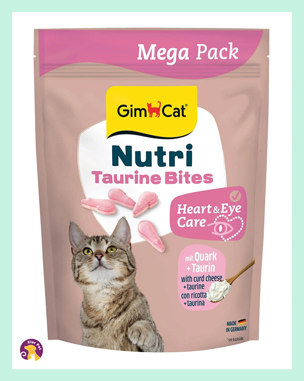 Gimcat Nutri Taurinli Lor Peynirli Kedi Ödülü 425GR - Mega Boy - Kalp ve Göz Bakımı