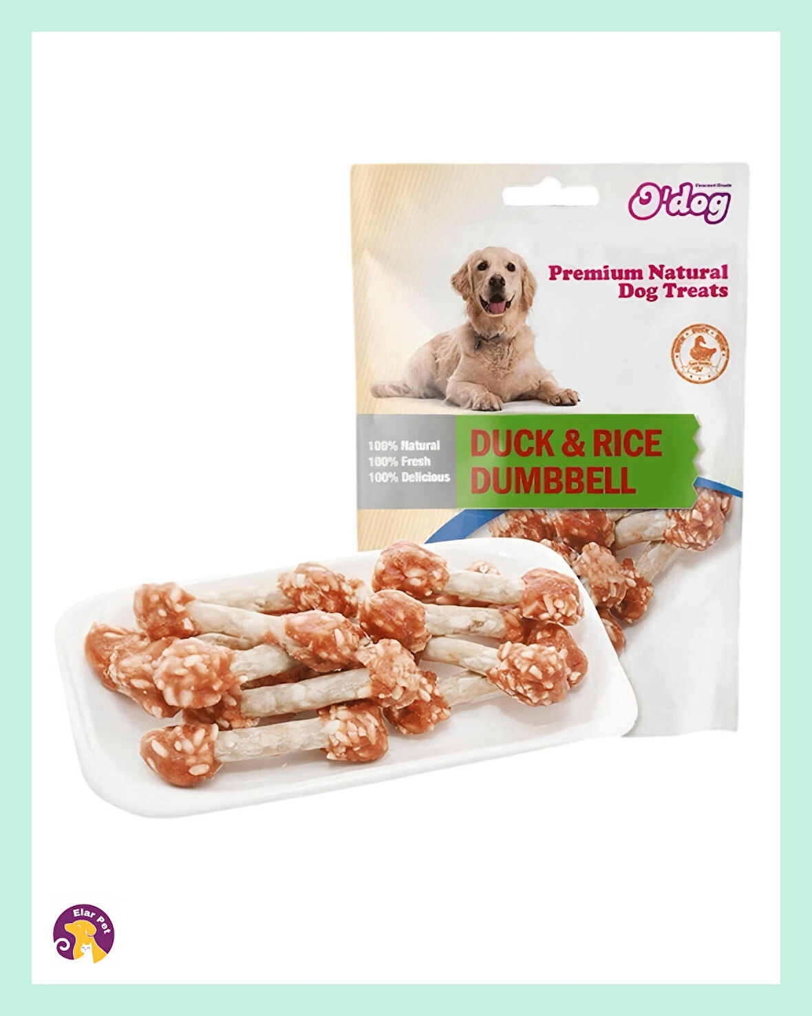 O'dog Gerçek Ördek Eti ve Pirinç Köpek Ödülü (100 gr)