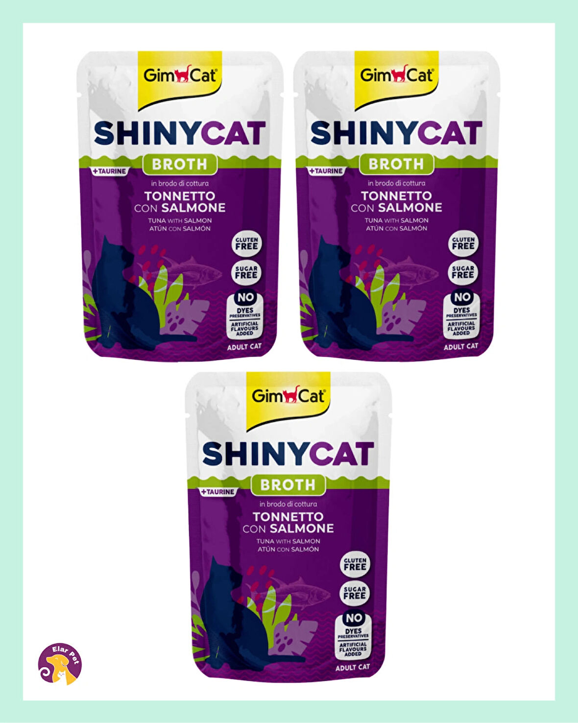 Gimcat Shinycat Pouch Ton Balıklı ve Somonlu Kedi Maması 70 gr 3lu