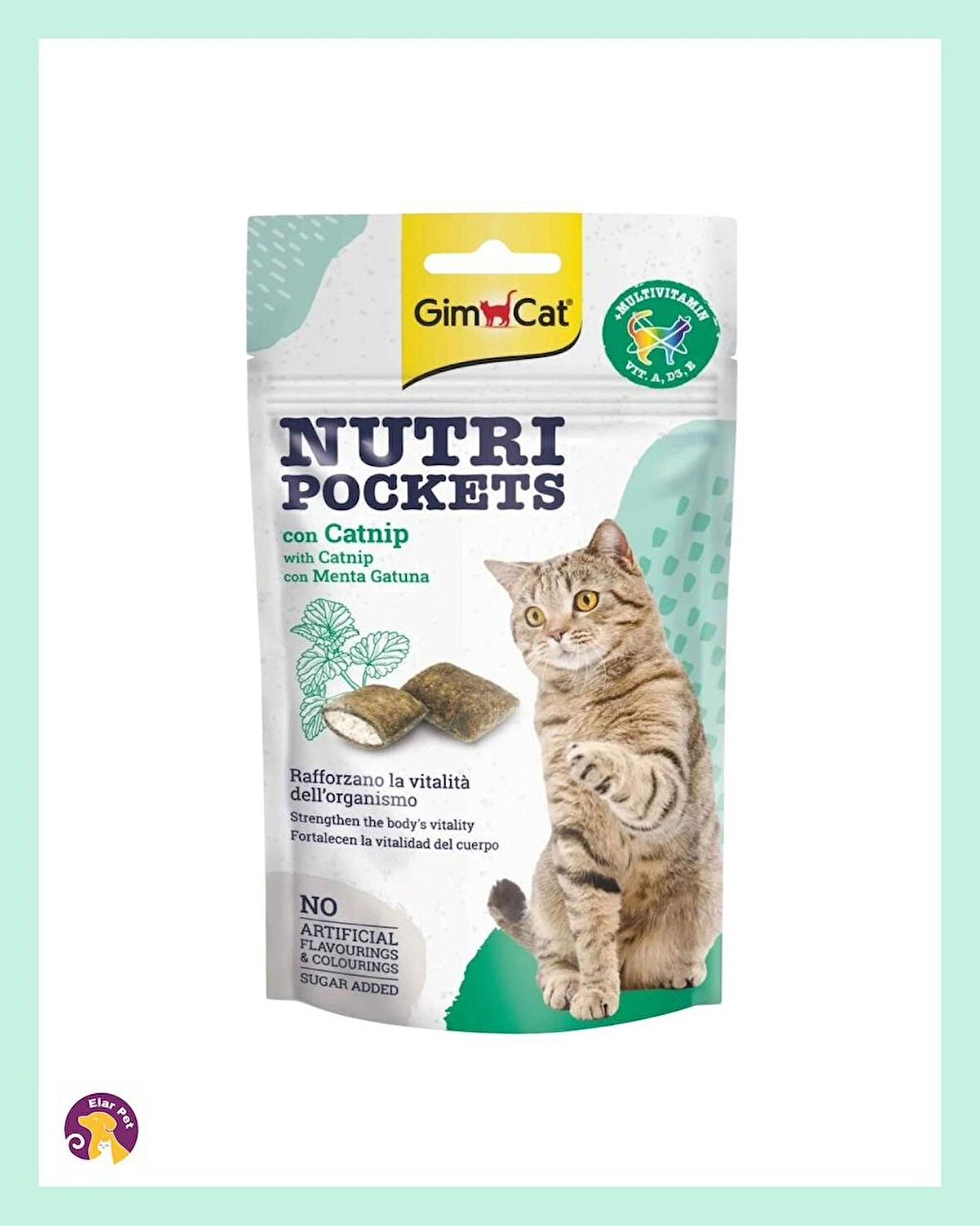 Gimcat Nutripockets Otu ve Multivitamin Kedi Ödülü 60GR