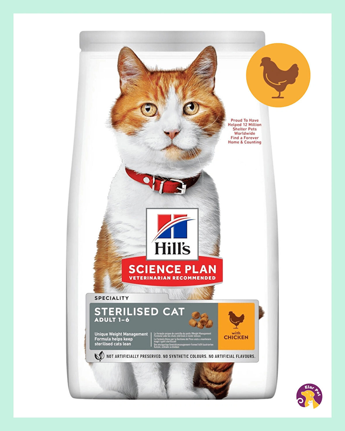 Hill's Science Plan Kısırlaştırılmış Tavuklu Yetişkin Kedi Maması 3kg