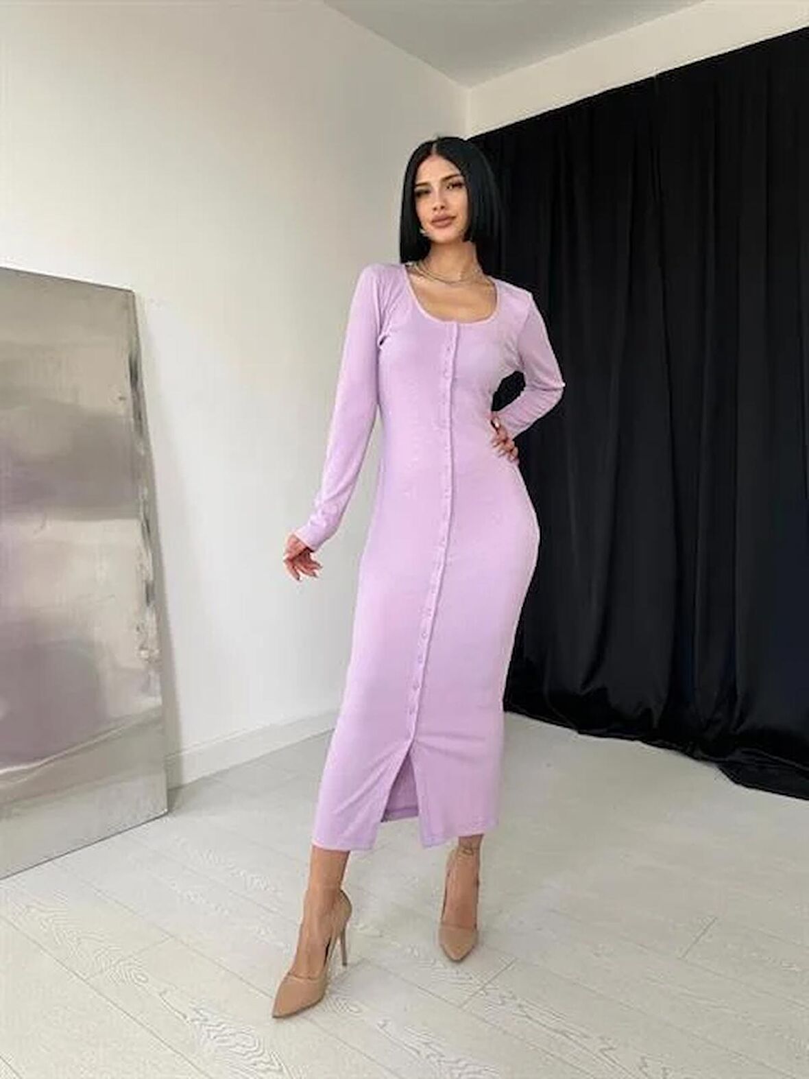 Kaşkorse Elbise - Lila