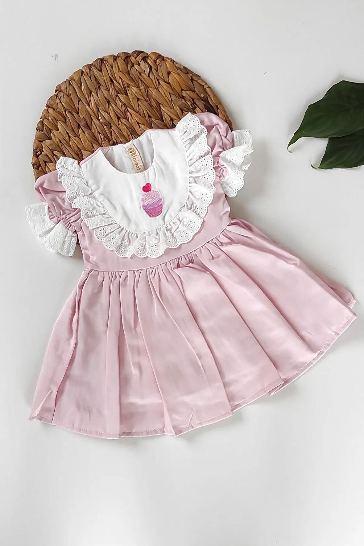 Yazlık Elbise Kısa Kollu Tüllü Tütü Astarlı Kız Çocuk Elbise Bebek Giyim Kız Bebek Elbise