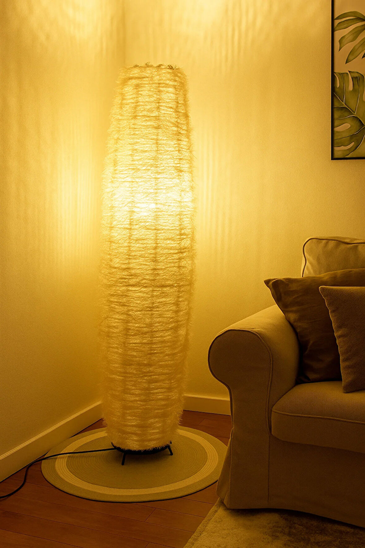 Bohem,Ahşap,Doğal El Yapımı Lambader 125*32