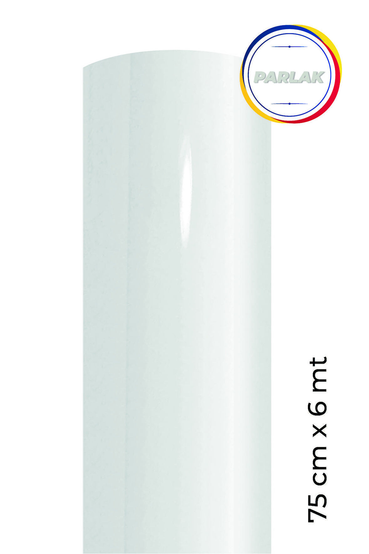 Parlak Beyaz Yapışkanlı Kaplama Folyosu 75 CM  X 6 MT