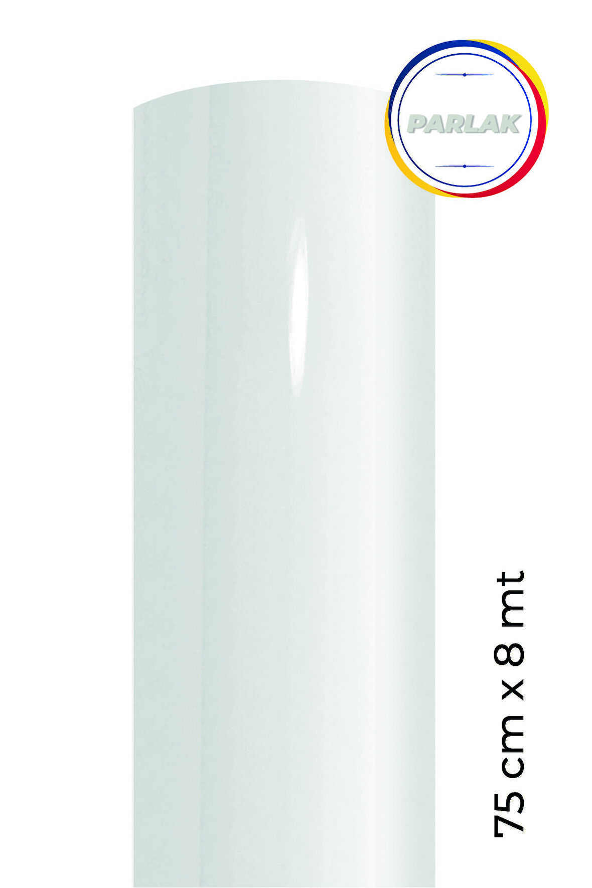 Parlak Beyaz Yapışkanlı Kaplama Folyosu 75 CM  X 8 MT