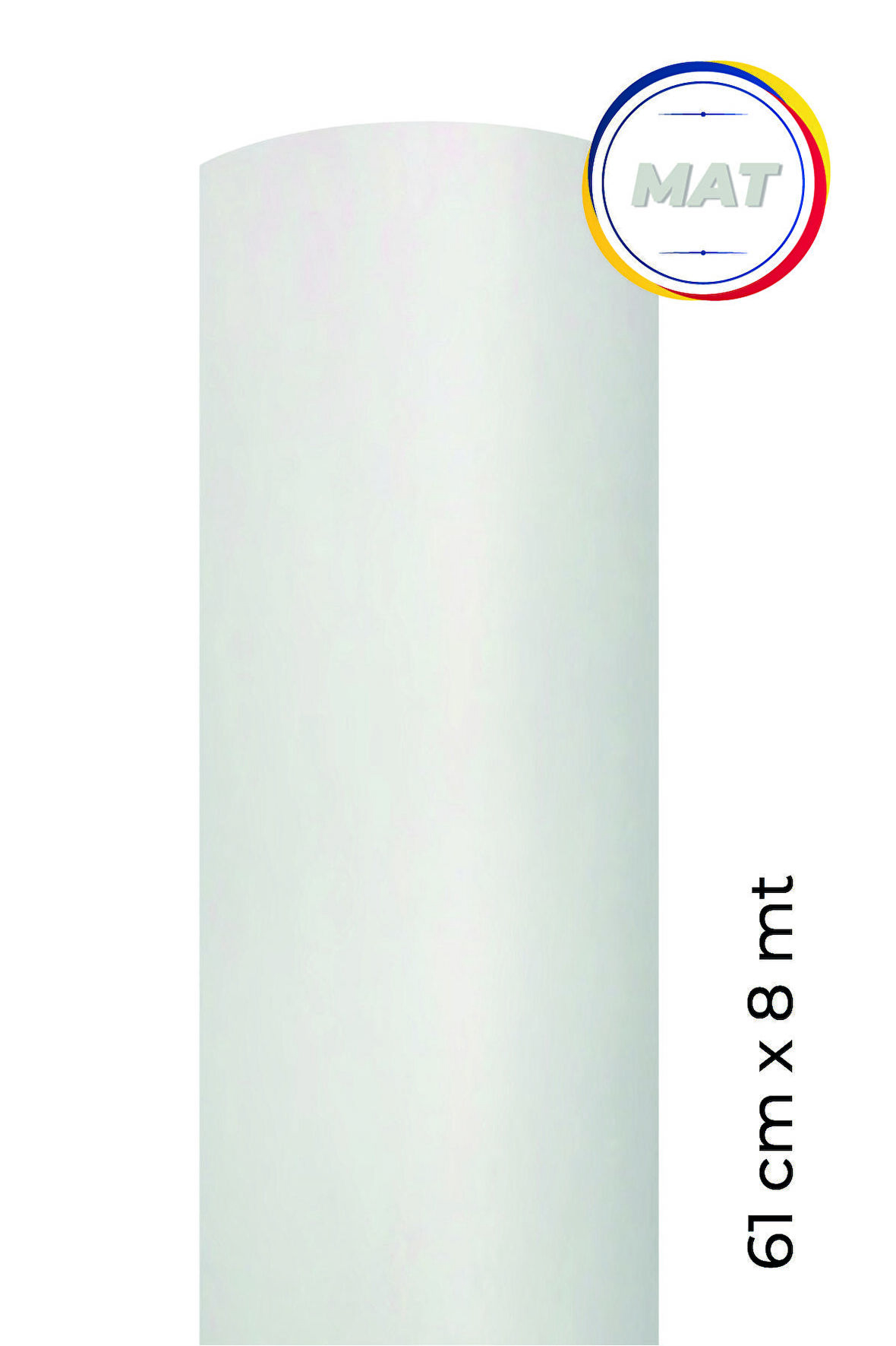 Mat Beyaz Yapışkanlı Kaplama Folyosu  61 cm  x 8 mt