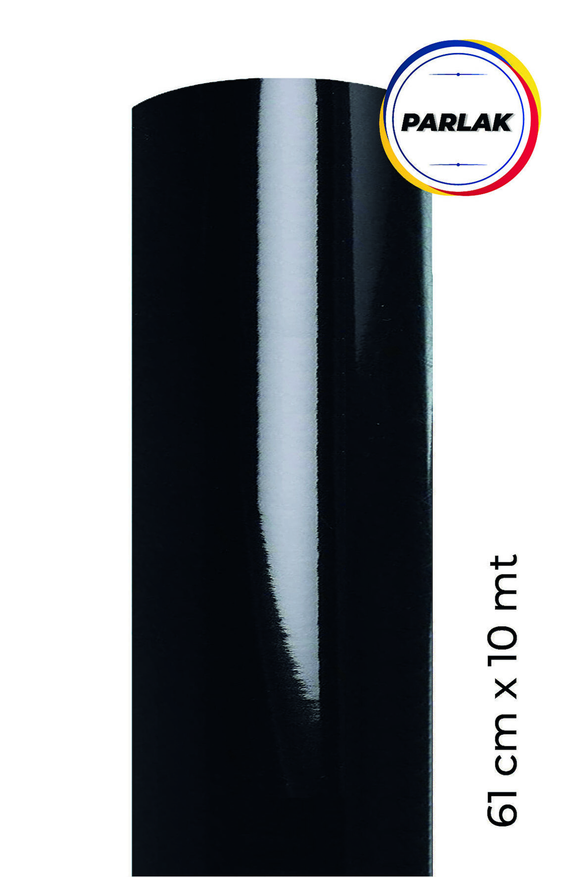 Parlak Siyah Yapışkanlı Kaplama Folyosu 61 CM X 10 MT