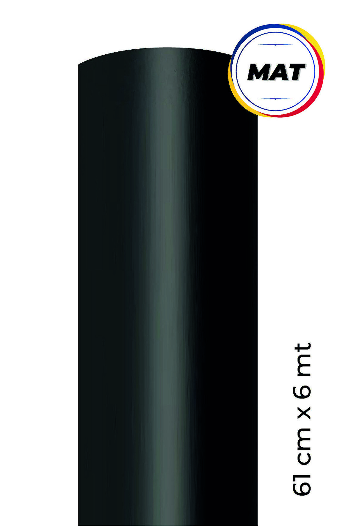 Mat Siyah Yapışkanlı Kaplama Folyosu 61 CM X 6 MT