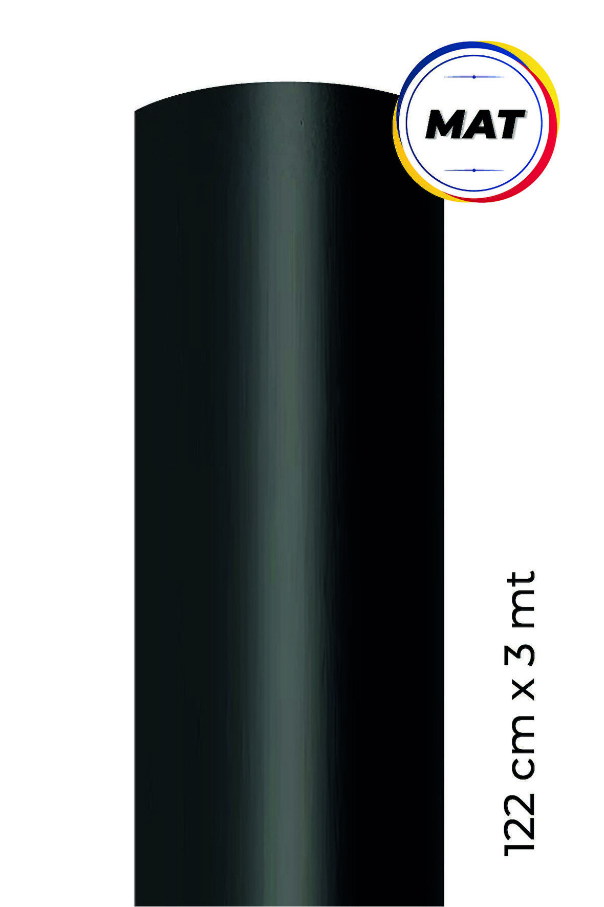 Mat Siyah Yapışkanlı Kaplama Folyosu 122 CM X 3 MT