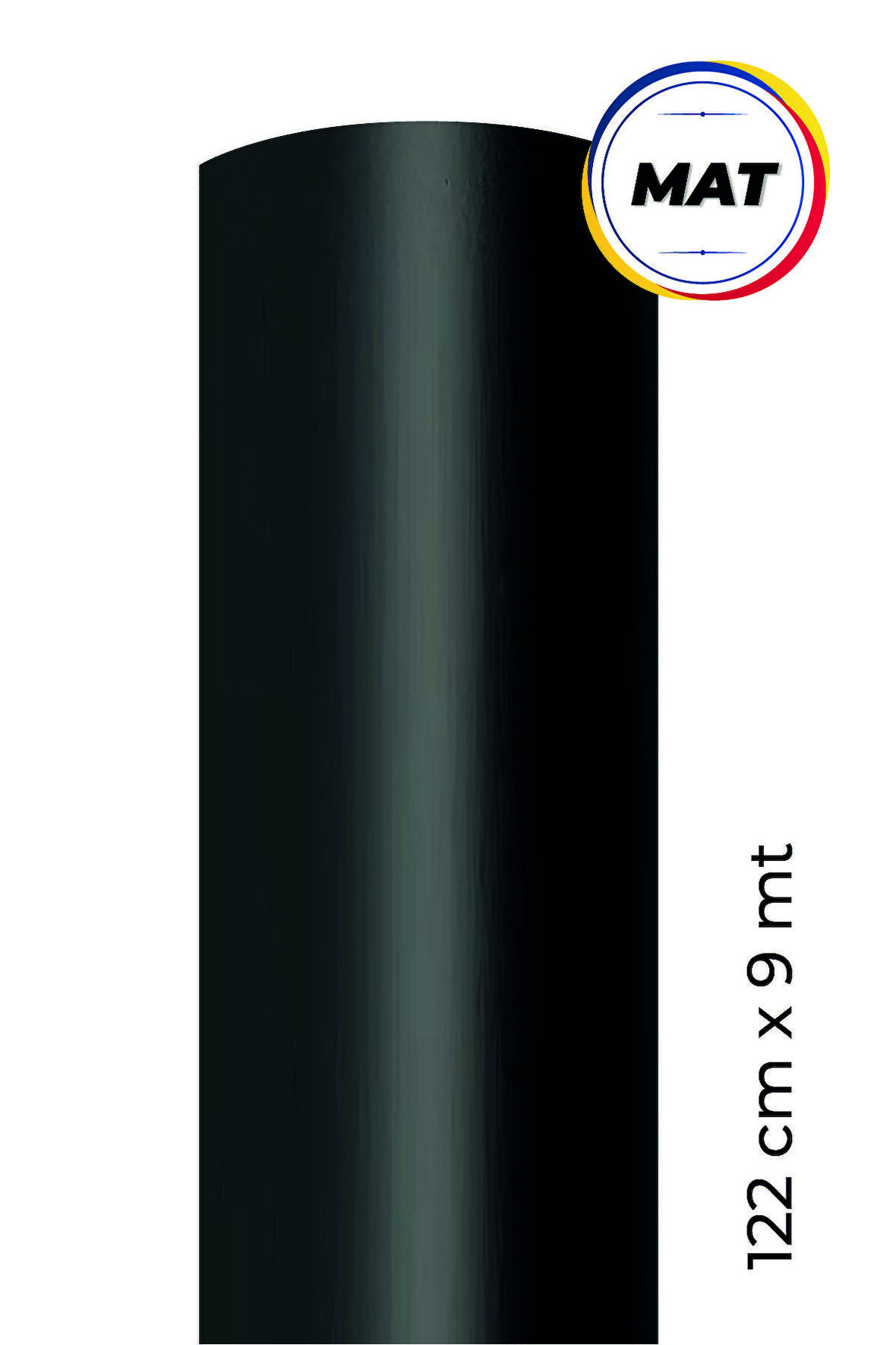 Mat Siyah Yapışkanlı Kaplama Folyosu 122 CM X 9 MT