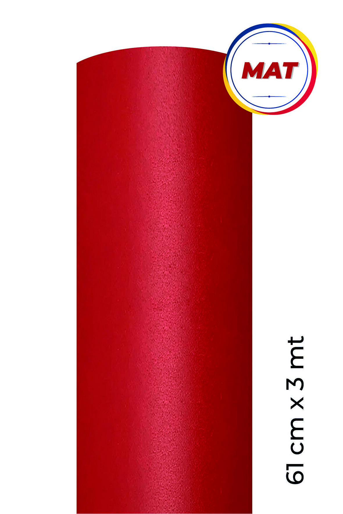 Mat Kırmızı Yapışkanlı Kaplama Folyosu 61 Cm X 3 Mt